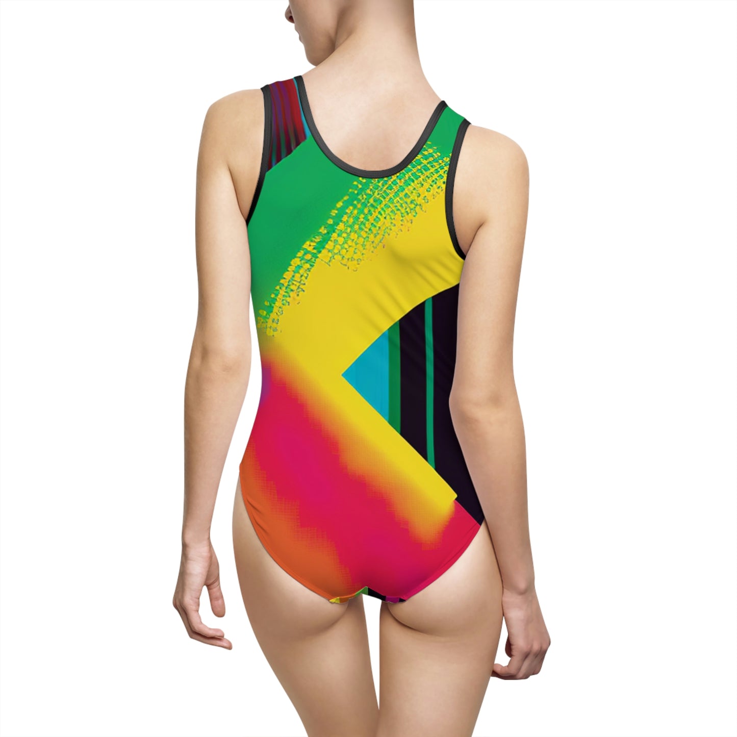 Women's Classic One-Piece Swimsuit (AOP) Neon X
