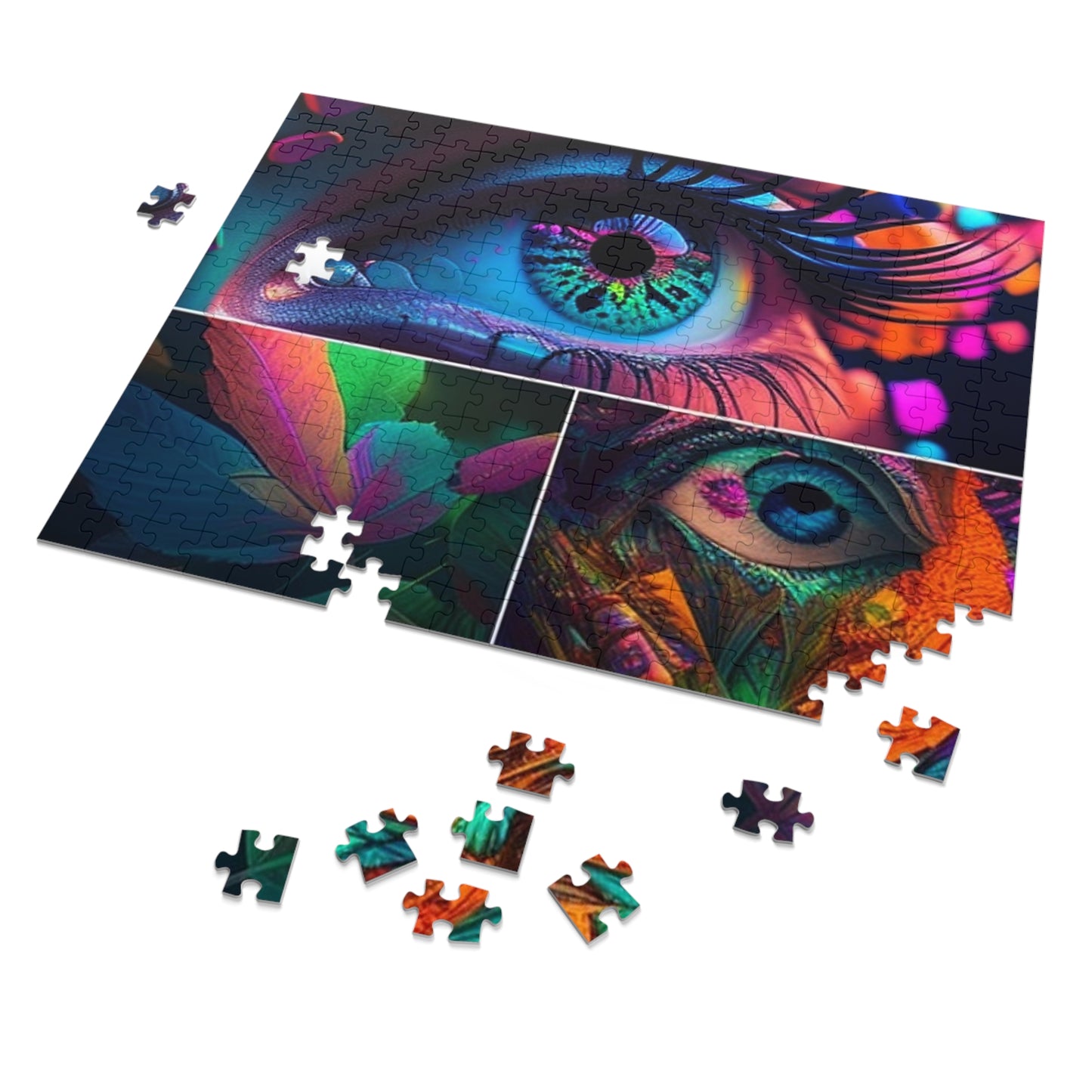 Jigsaw Puzzle (30, 110, 252, 500,1000-Piece) Neon Florescent Glow 3