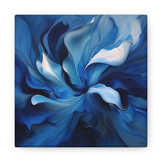 Canvas Gallery Wraps Abstract Blue Tulip 4