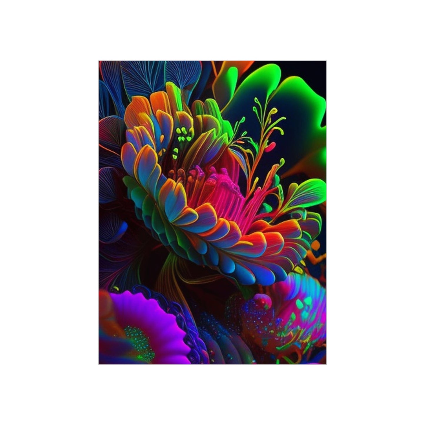 Premium Matte Vertical Posters Macro Florescent 2