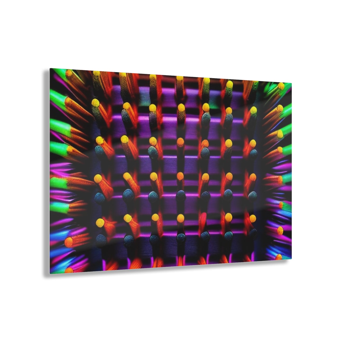 Acrylic Prints Macro Cactus neon square 2