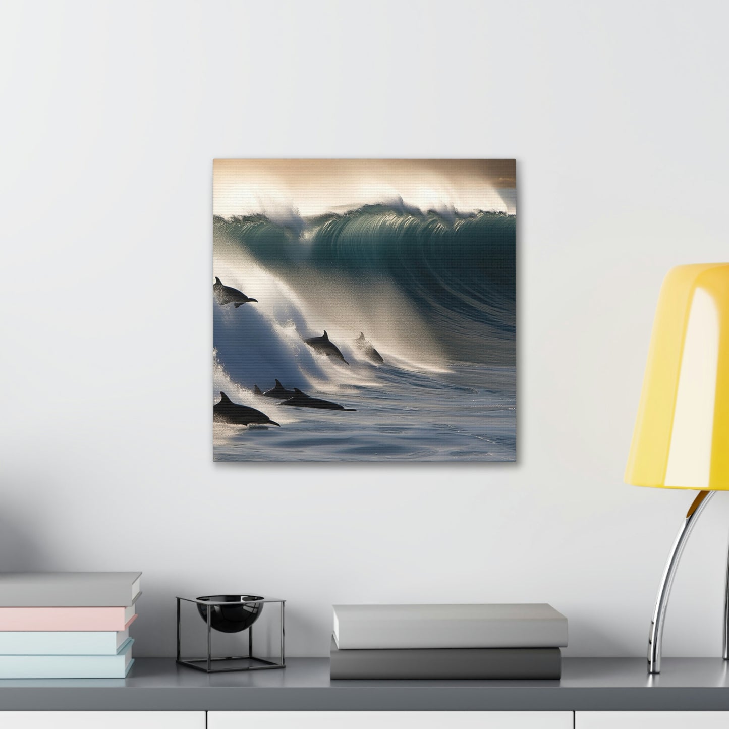 Canvas Gallery Wraps Dolphin Wave 2