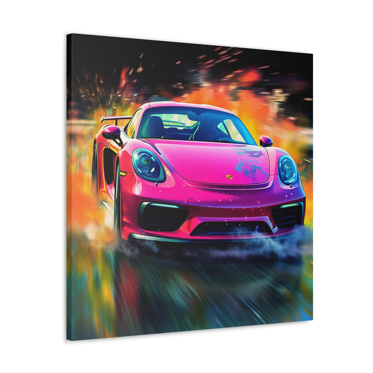 Canvas Gallery Wraps Pink Porsche water fusion 4