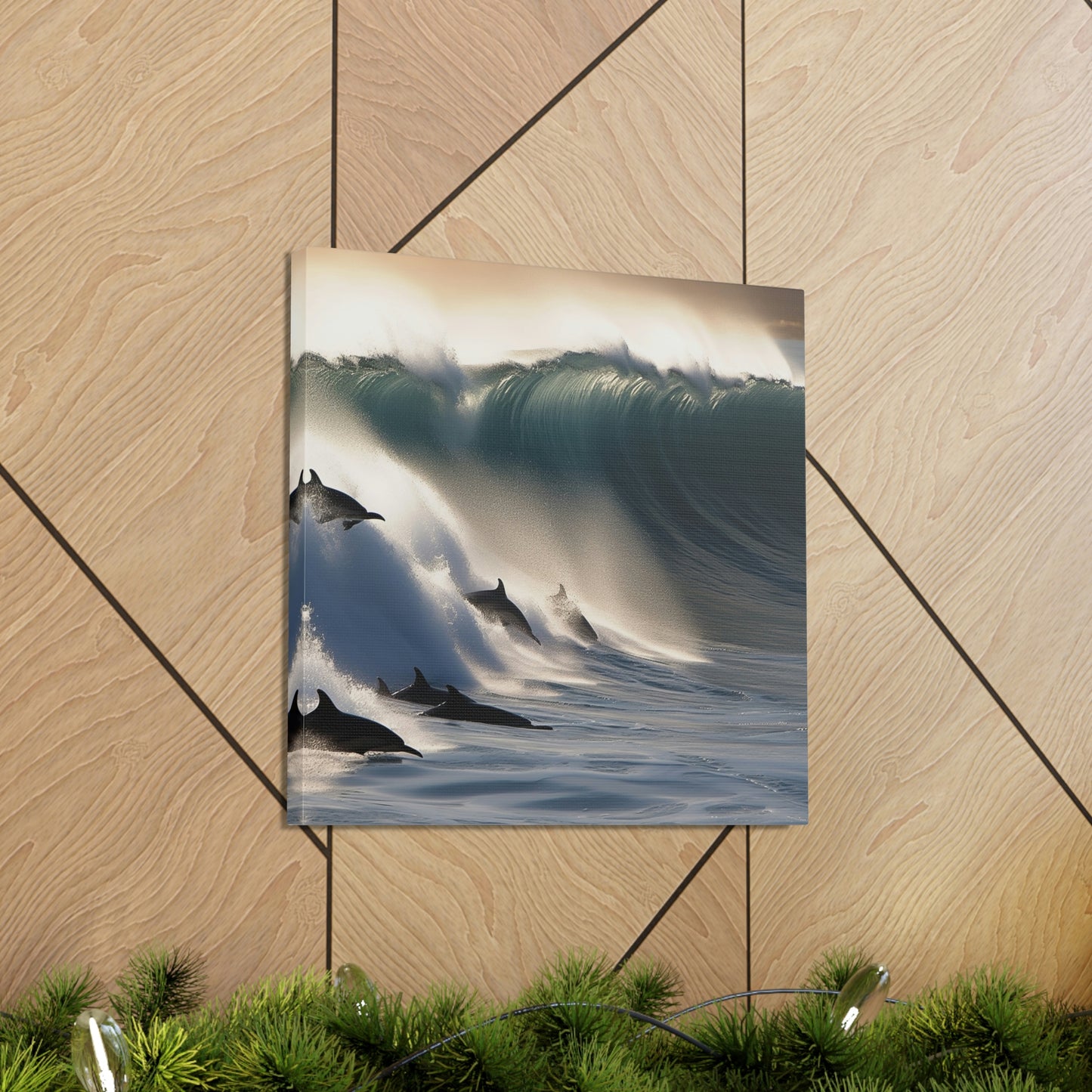 Canvas Gallery Wraps Dolphin Wave 2