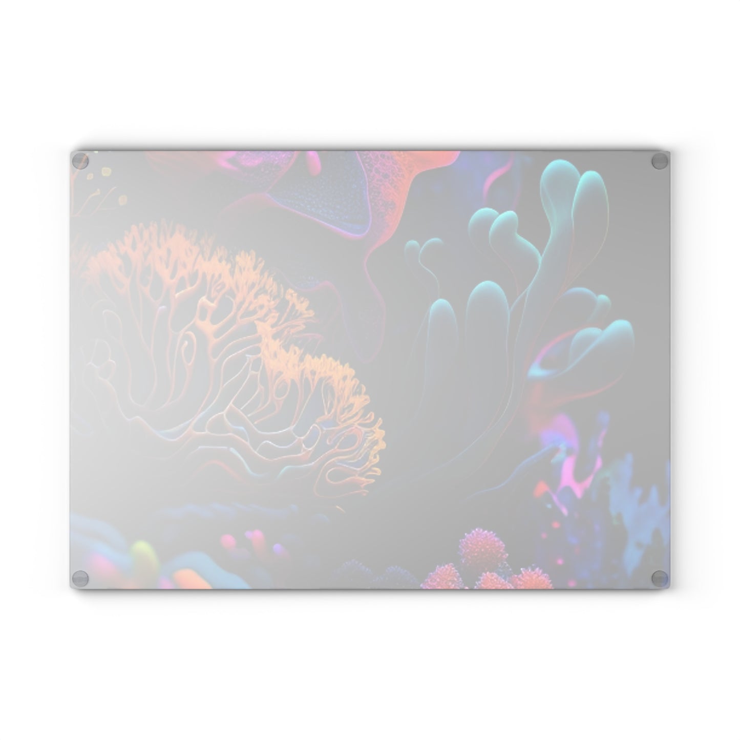 Glass Cutting Board Macro Coral Reef 2