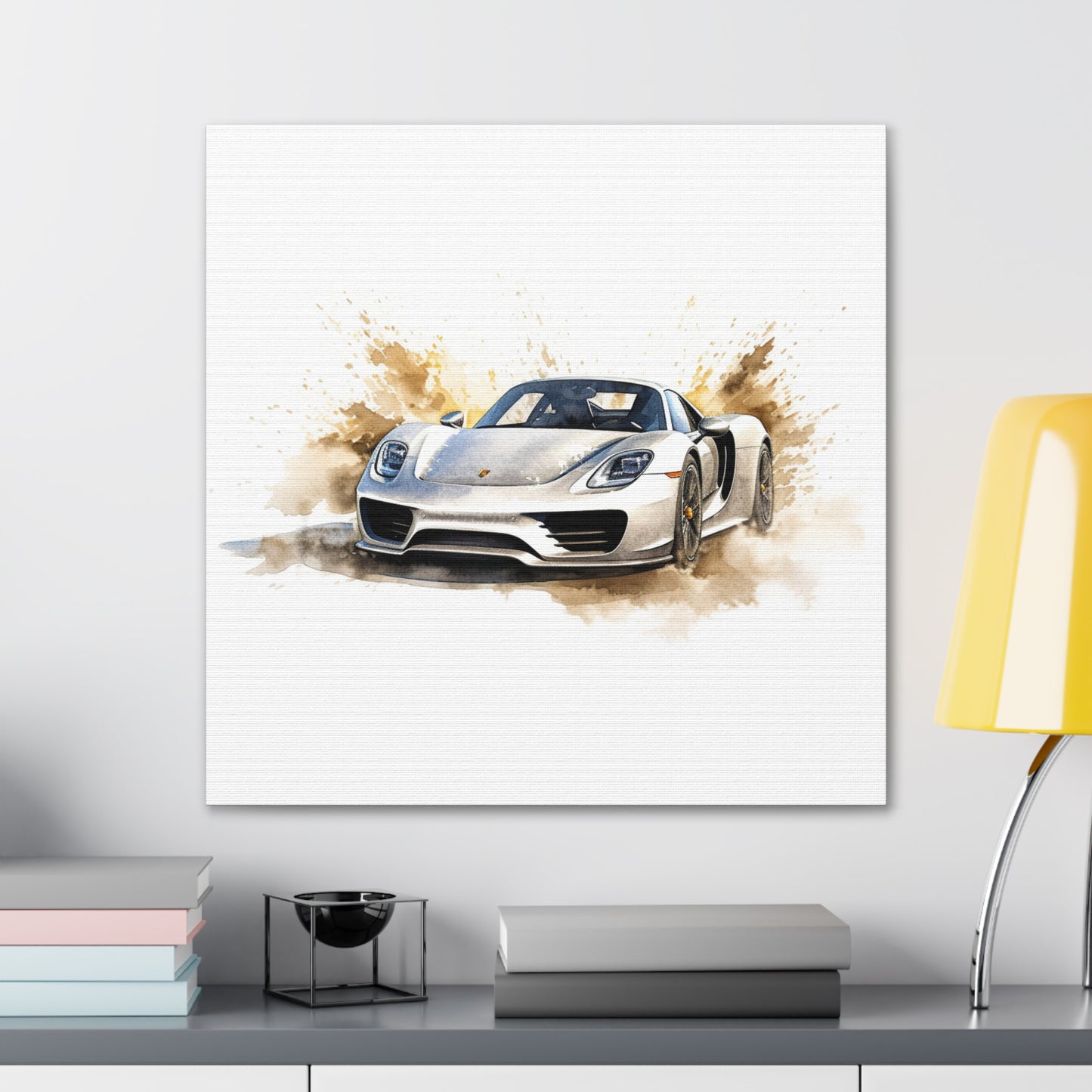 Canvas Gallery Wraps 918 Spyder with white background driving fast on water 2