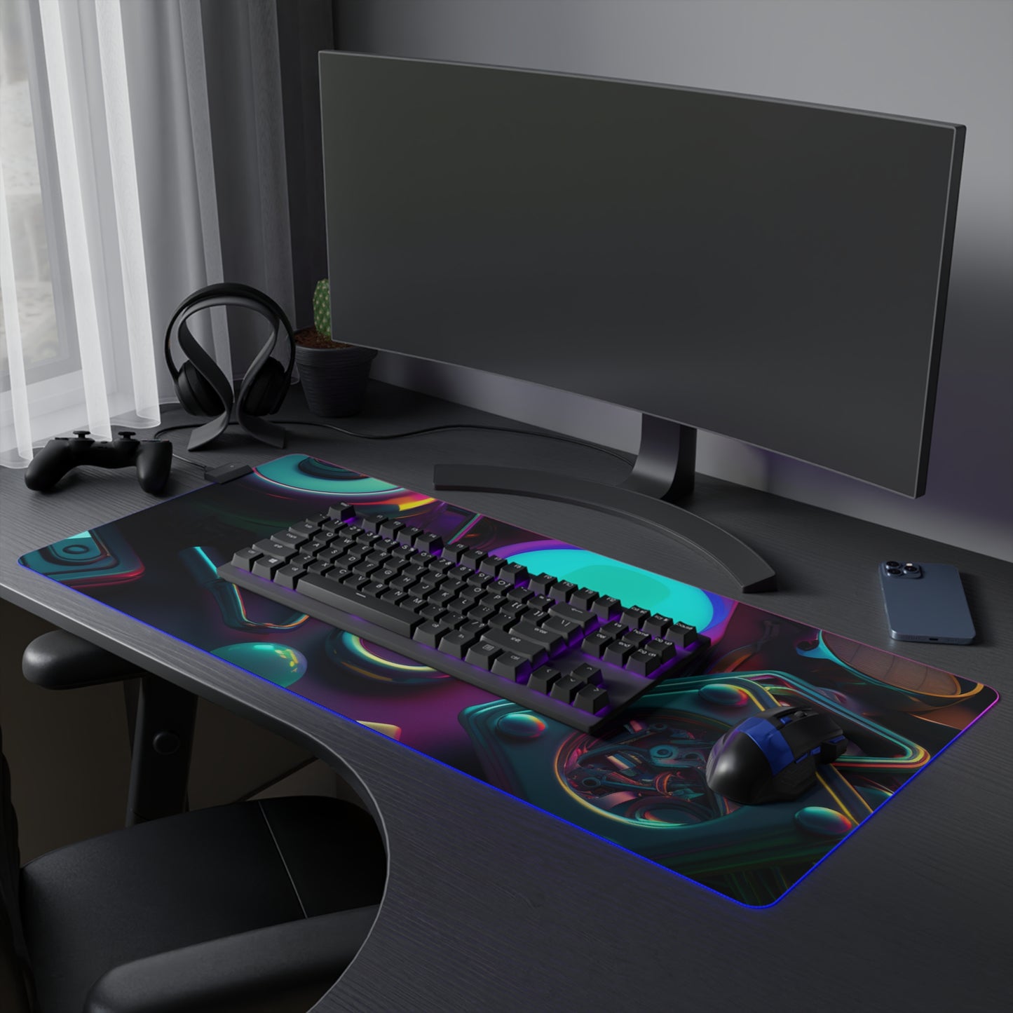 LED Gaming Mouse Pad Neon Glow 4