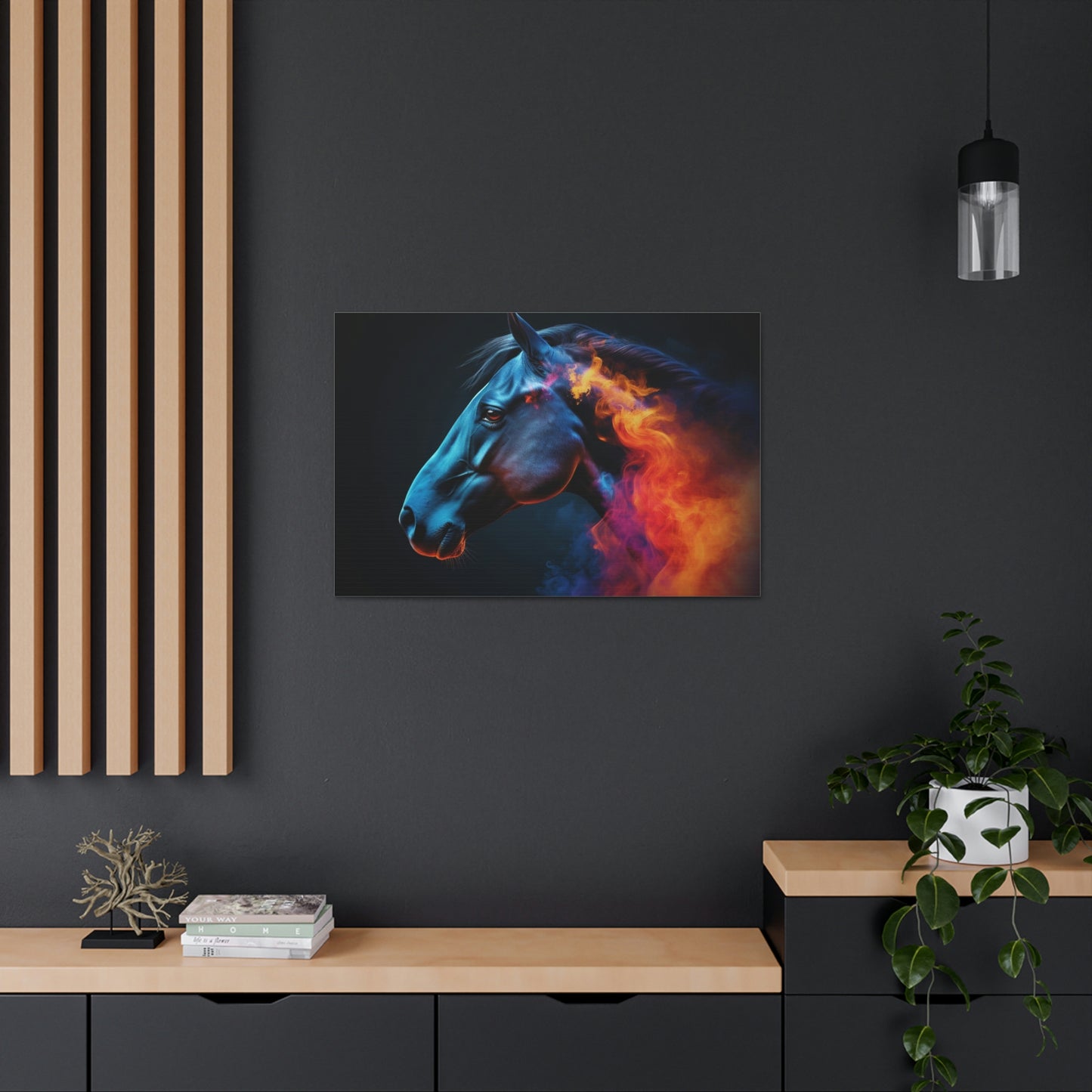 Canvas Gallery Wraps Neon Horses 4