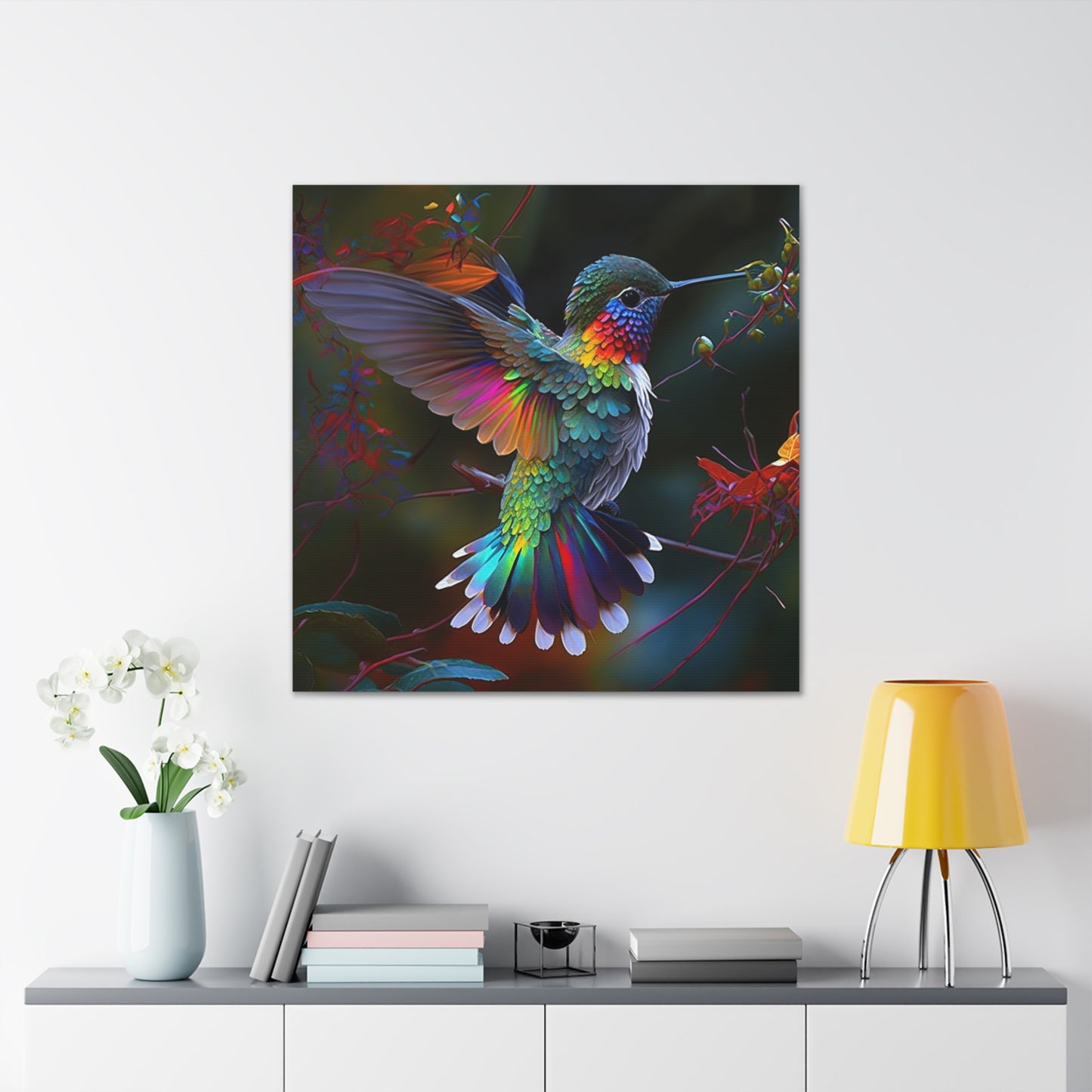 colorful hummingbird bright