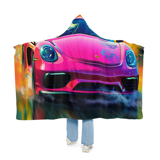 Snuggle Hooded Blanket Pink Porsche water fusion 4