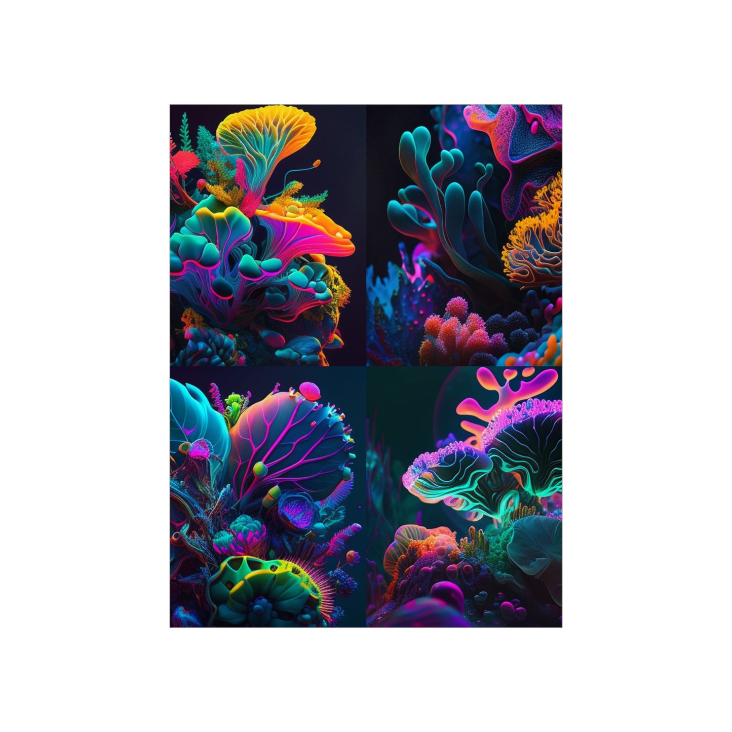 Premium Matte Vertical Posters Macro Coral Reef 5