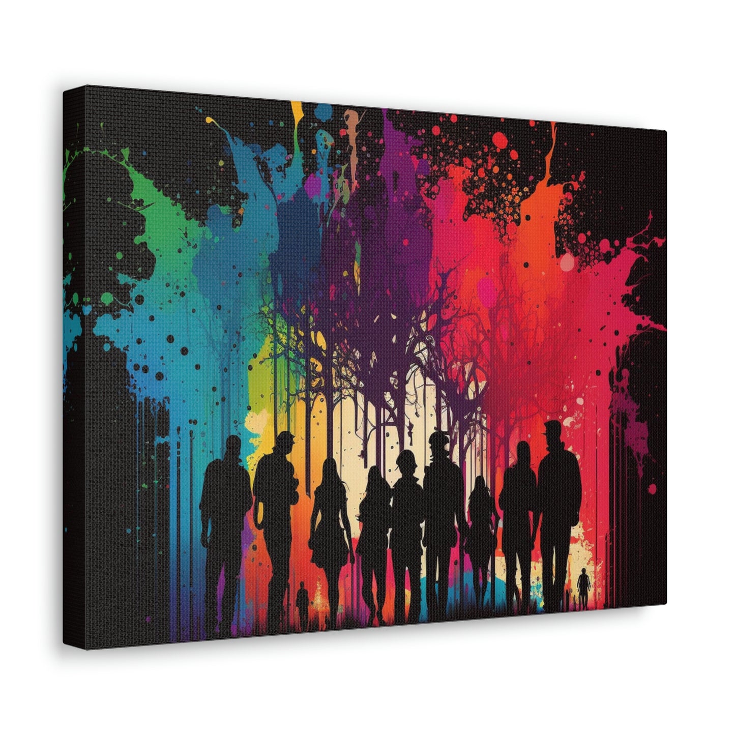 Canvas Gallery Wraps Silhouettes Color Party 2