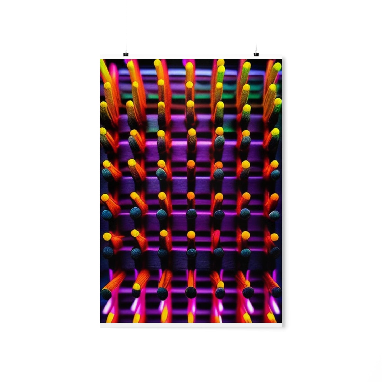 Premium Matte Vertical Posters Macro Cactus neon square 2