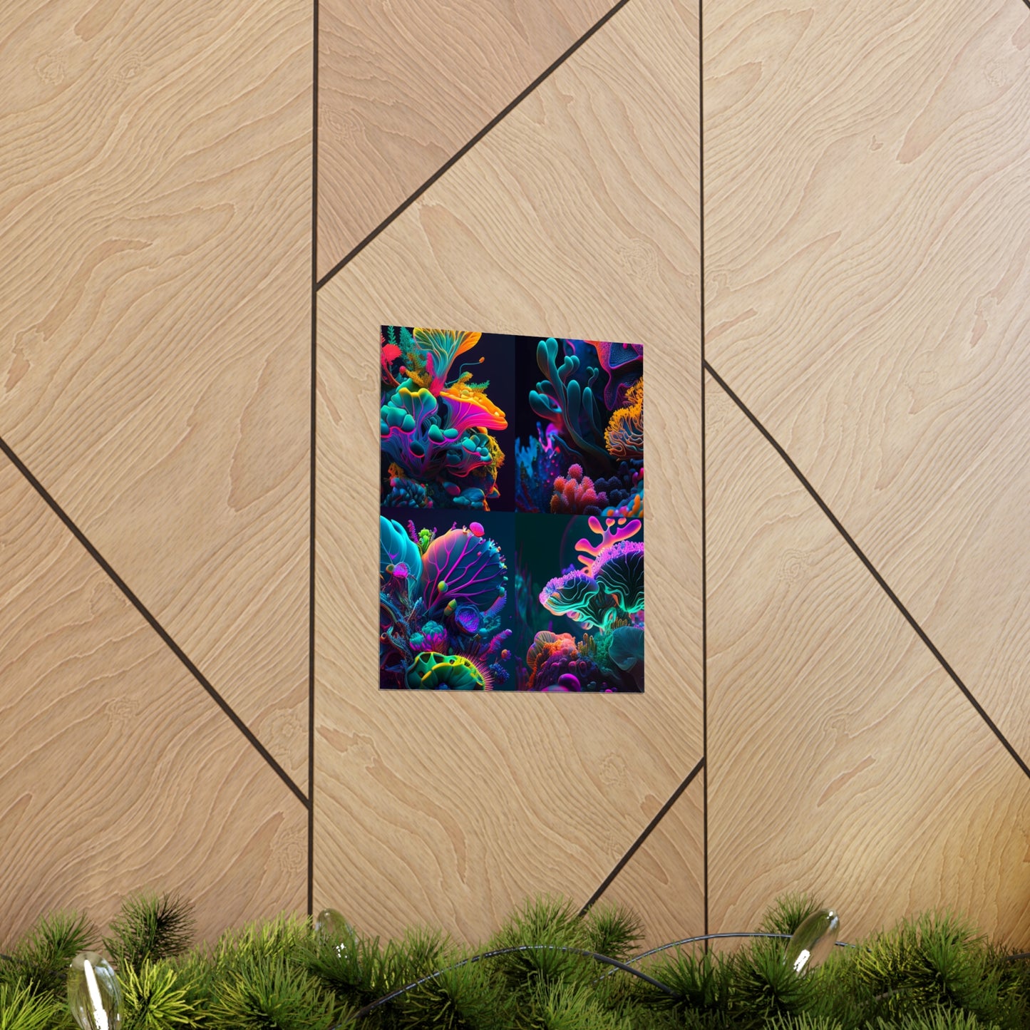 Premium Matte Vertical Posters Macro Coral Reef 5