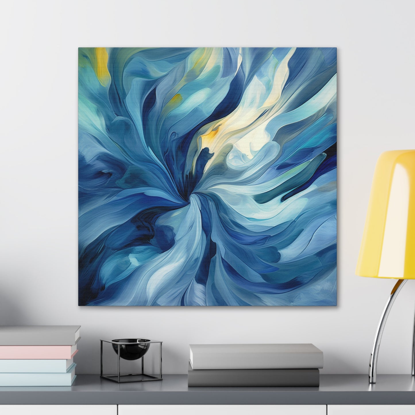 Canvas Gallery Wraps Blue Tluip Abstract 4