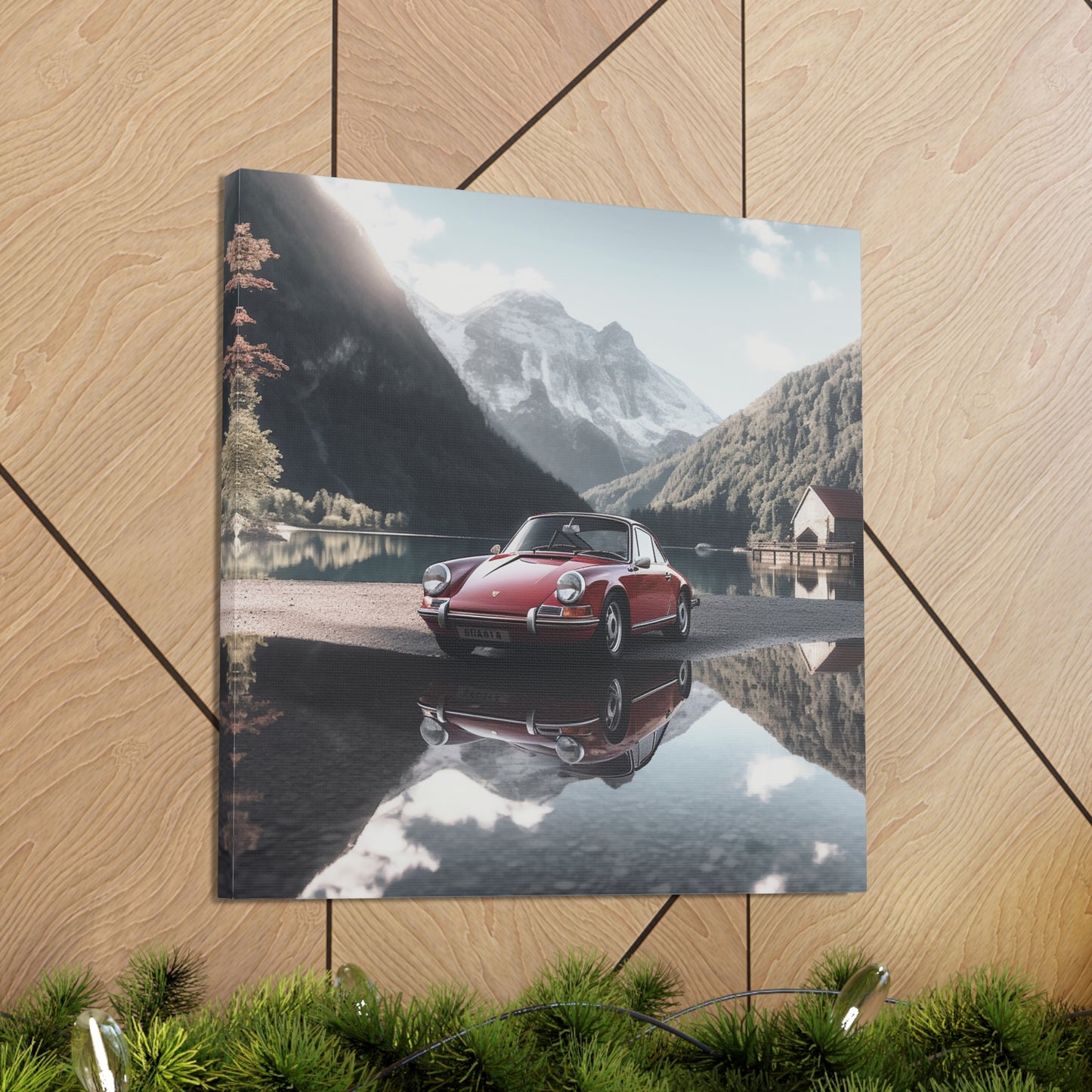 Canvas Gallery Wraps Porsche Lake 4 pack