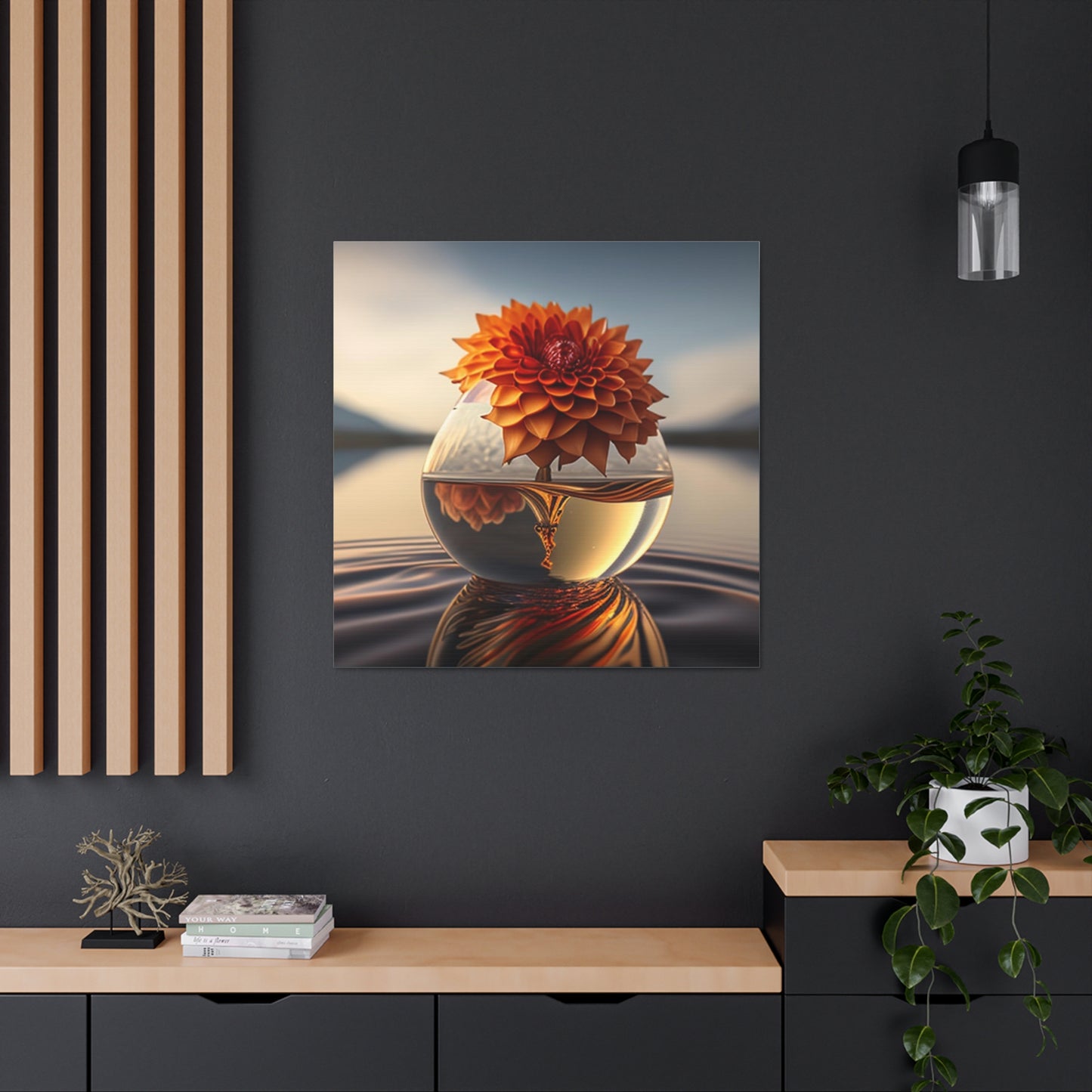 Canvas Gallery Wraps Dahlia Orange 1