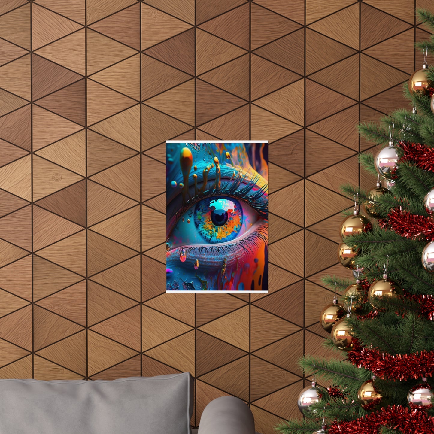 Premium Matte Vertical Posters Macro Eye Photo 1