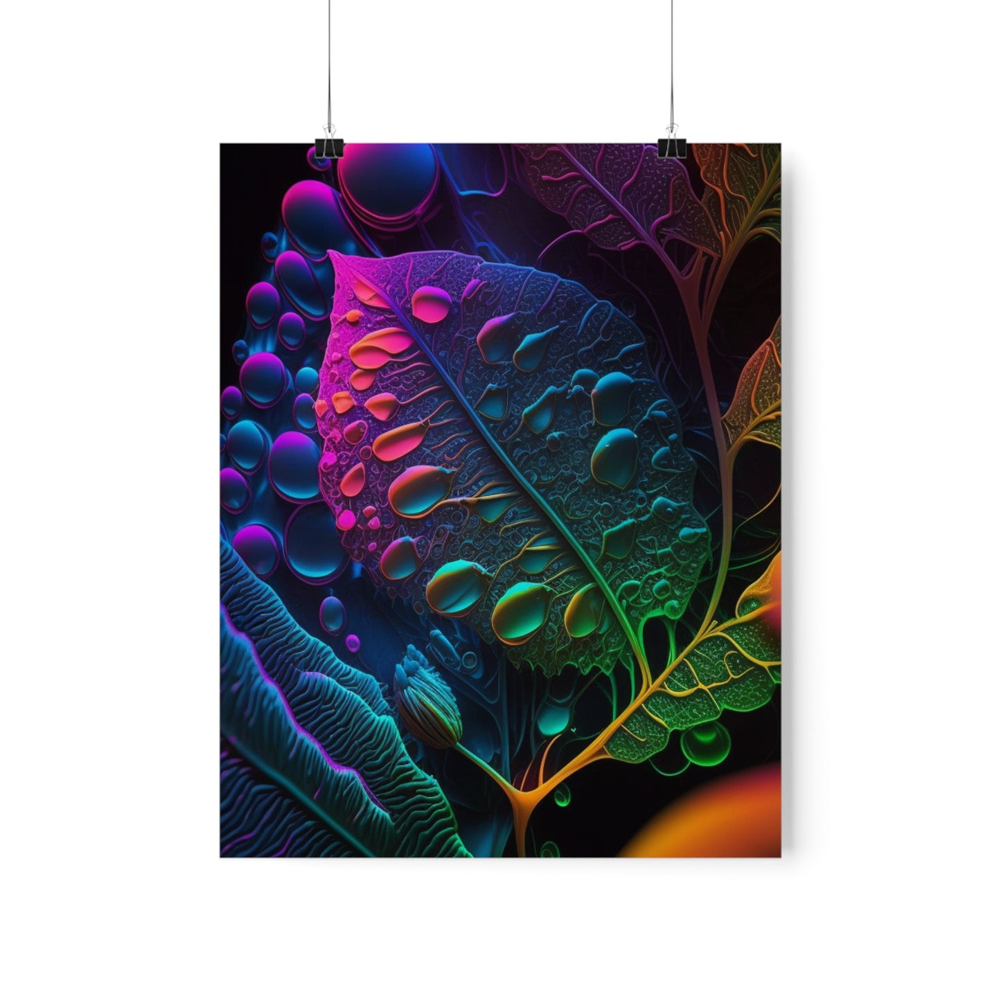 Premium Matte Vertical Posters Macro Reef Florescent 4