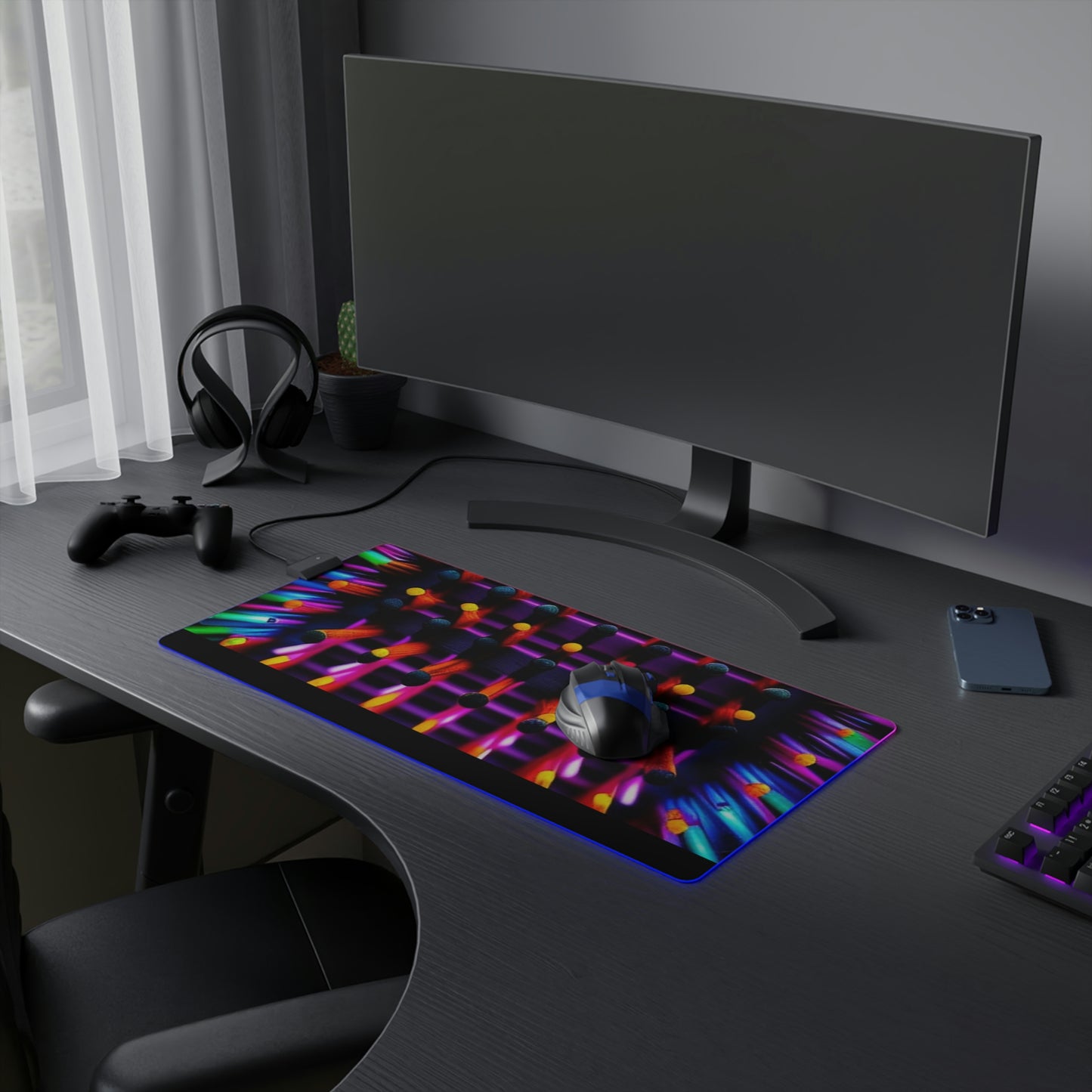 LED Gaming Mouse Pad Neon Square 2