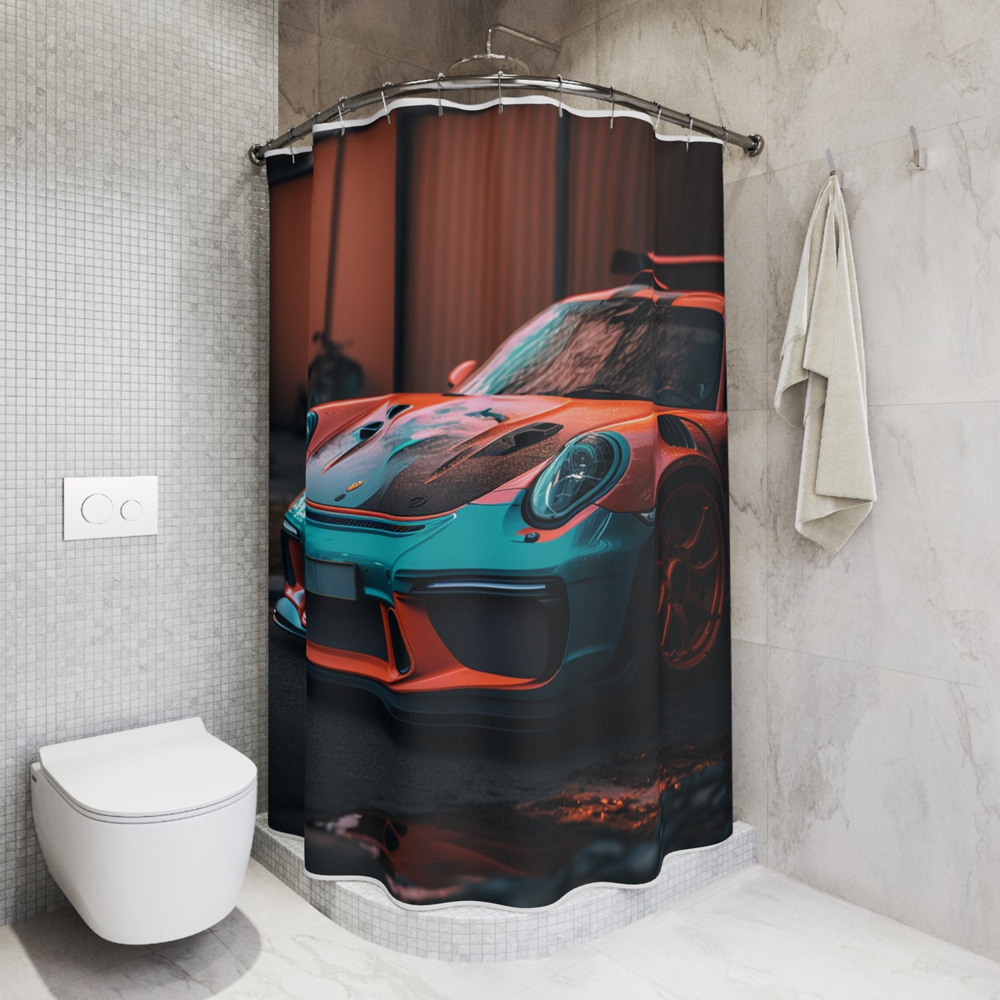 Polyester Shower Curtain porsche 911 gt3 3