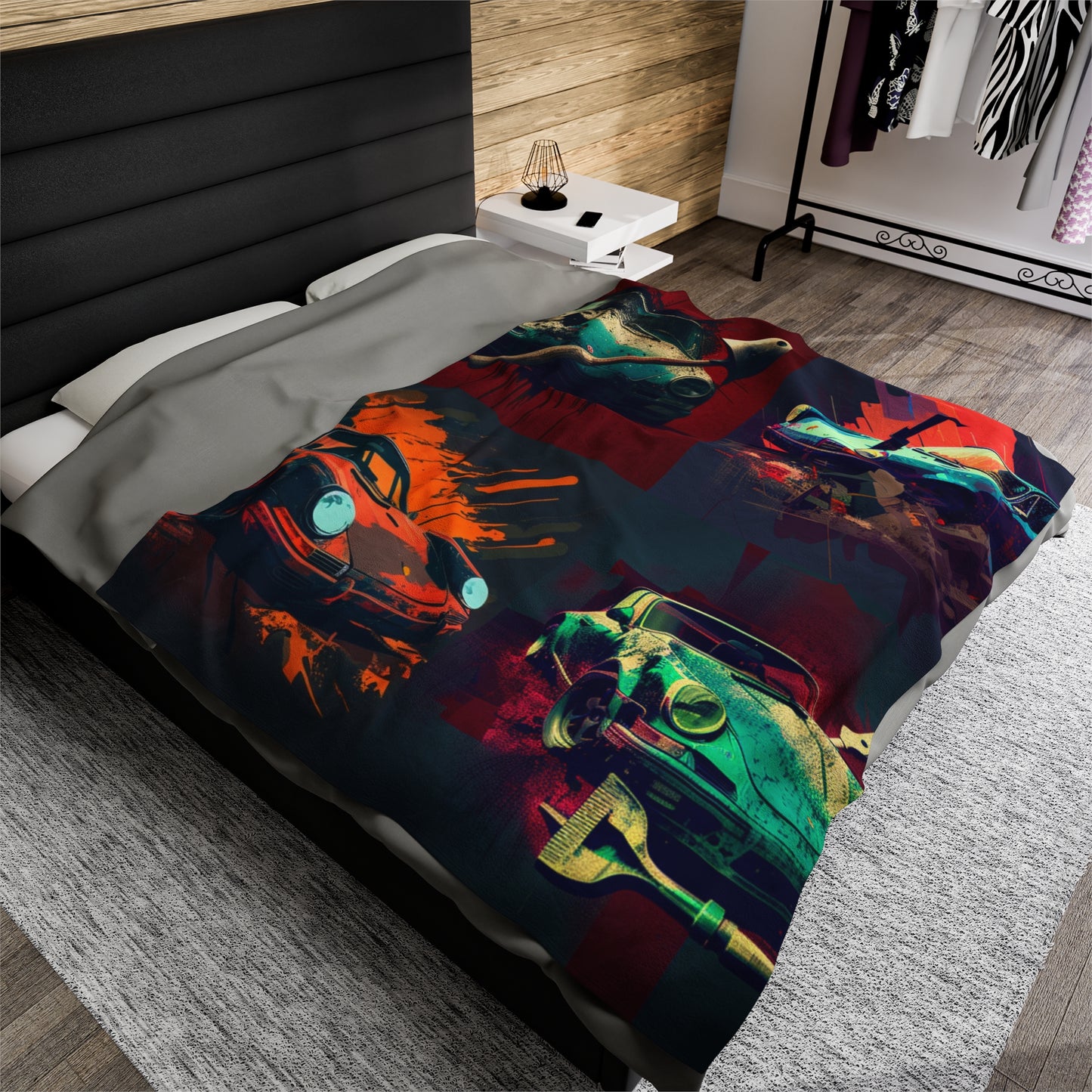 Velveteen Plush Blanket Porsche Abstract 5