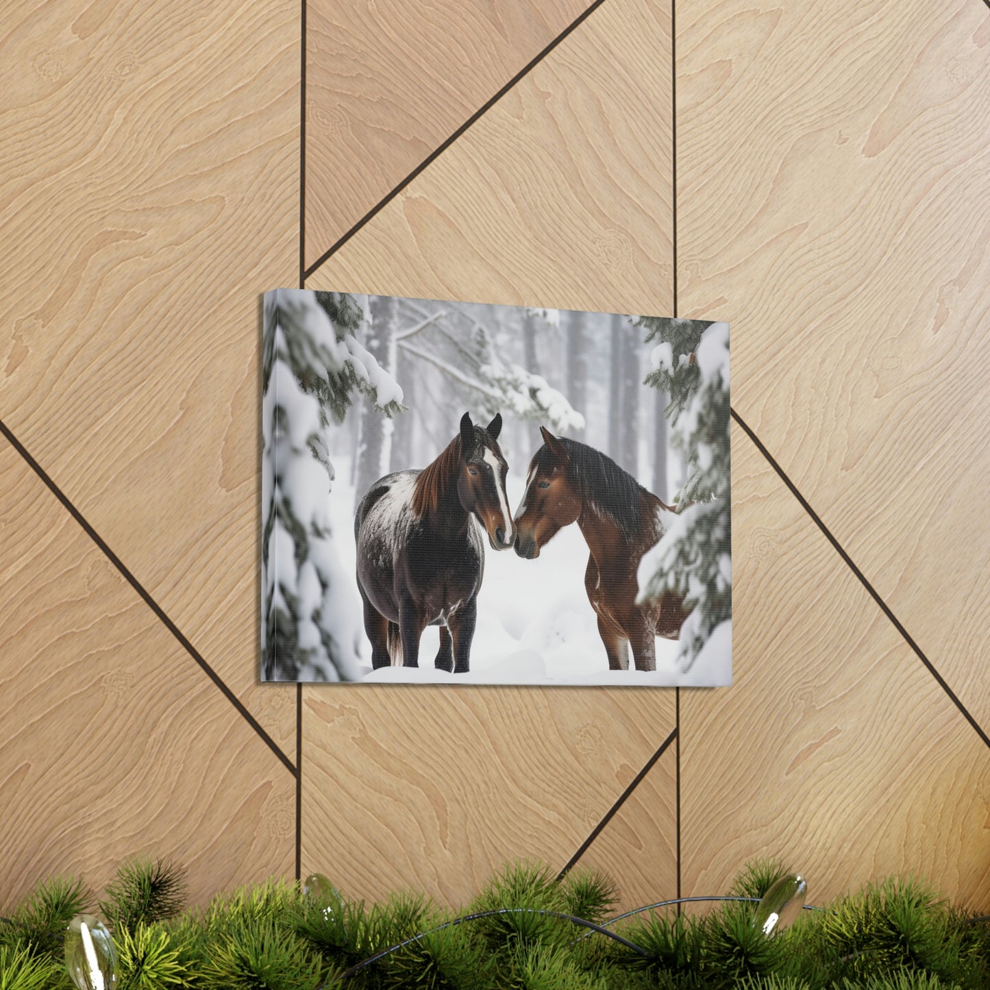 Canvas Gallery Wraps Horse Kiss 1