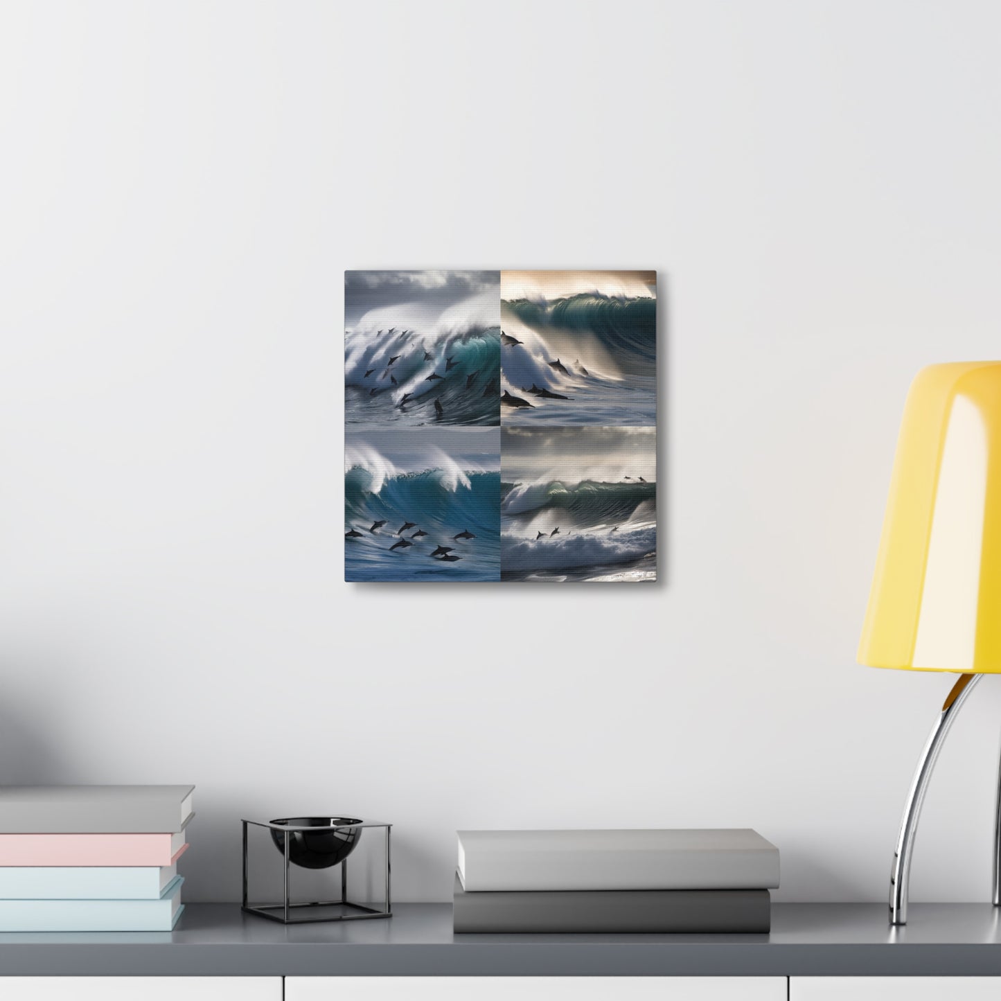 Canvas Gallery Wraps Dolphin Wave 4 Pack