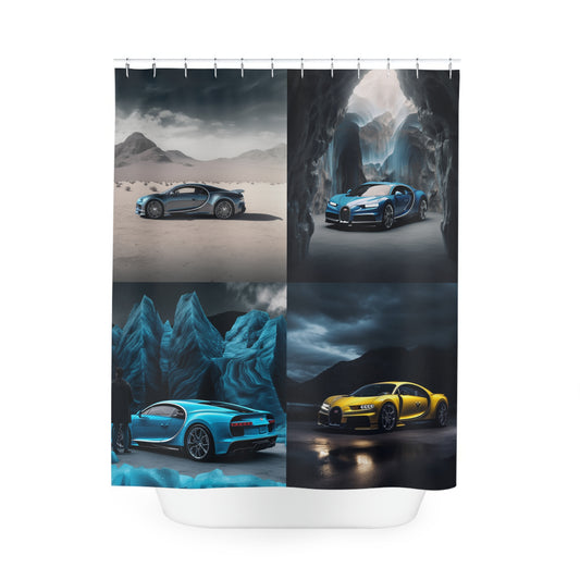 Polyester Shower Curtain Bugatti real look 4 pack