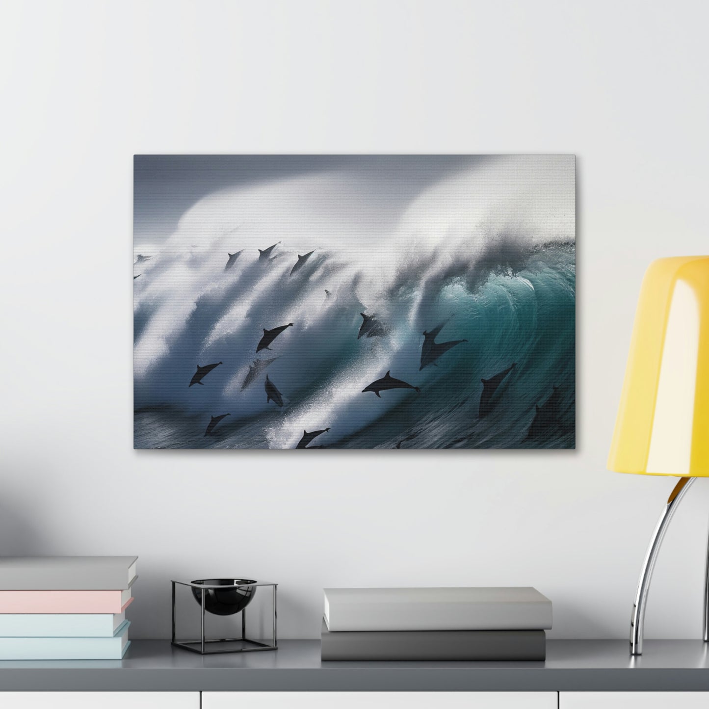 Canvas Gallery Wraps Dolphin Wave 1