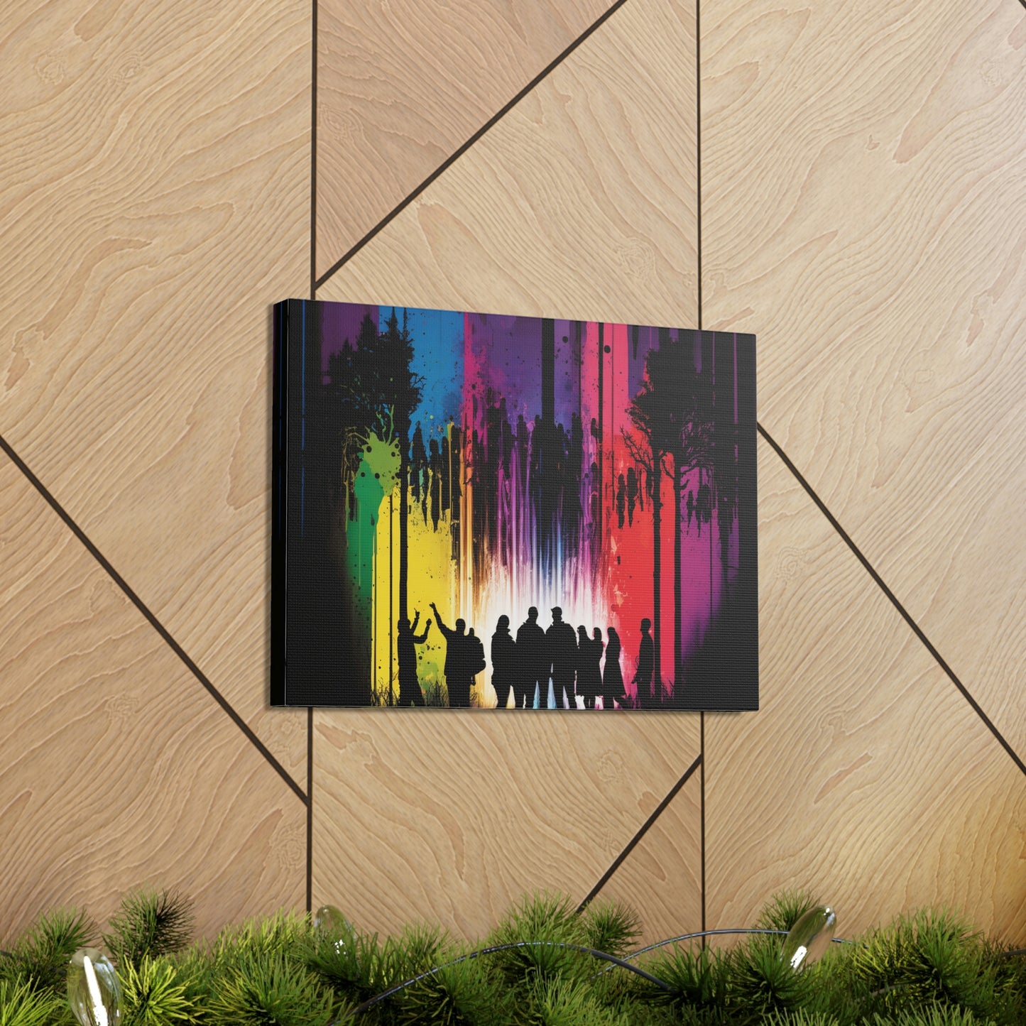 Canvas Gallery Wraps Silhouettes Color Party 3