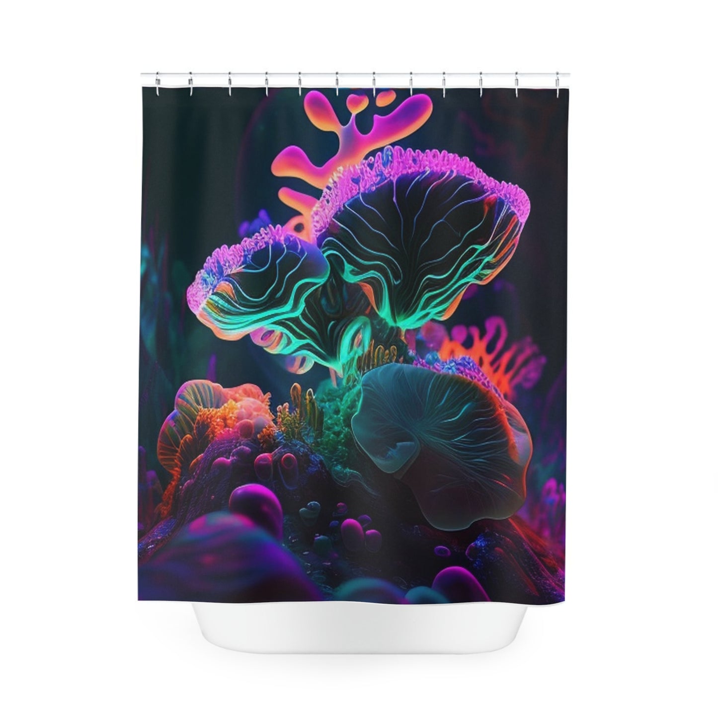 Polyester Shower Curtain Macro Coral Reef 4
