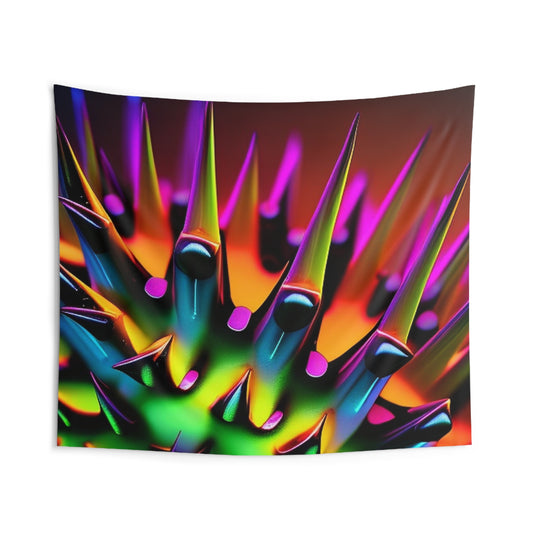 Indoor Wall Tapestries Macro Neon Spike 1