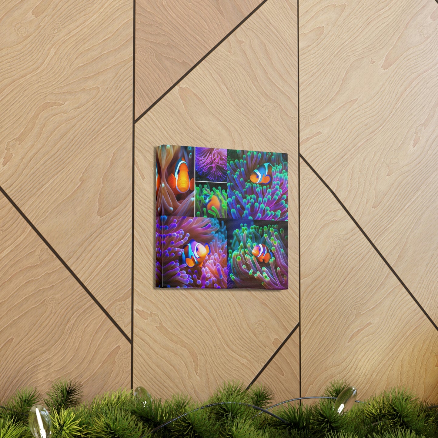 Canvas Gallery Wraps Clownfish Anemone 4 Pack