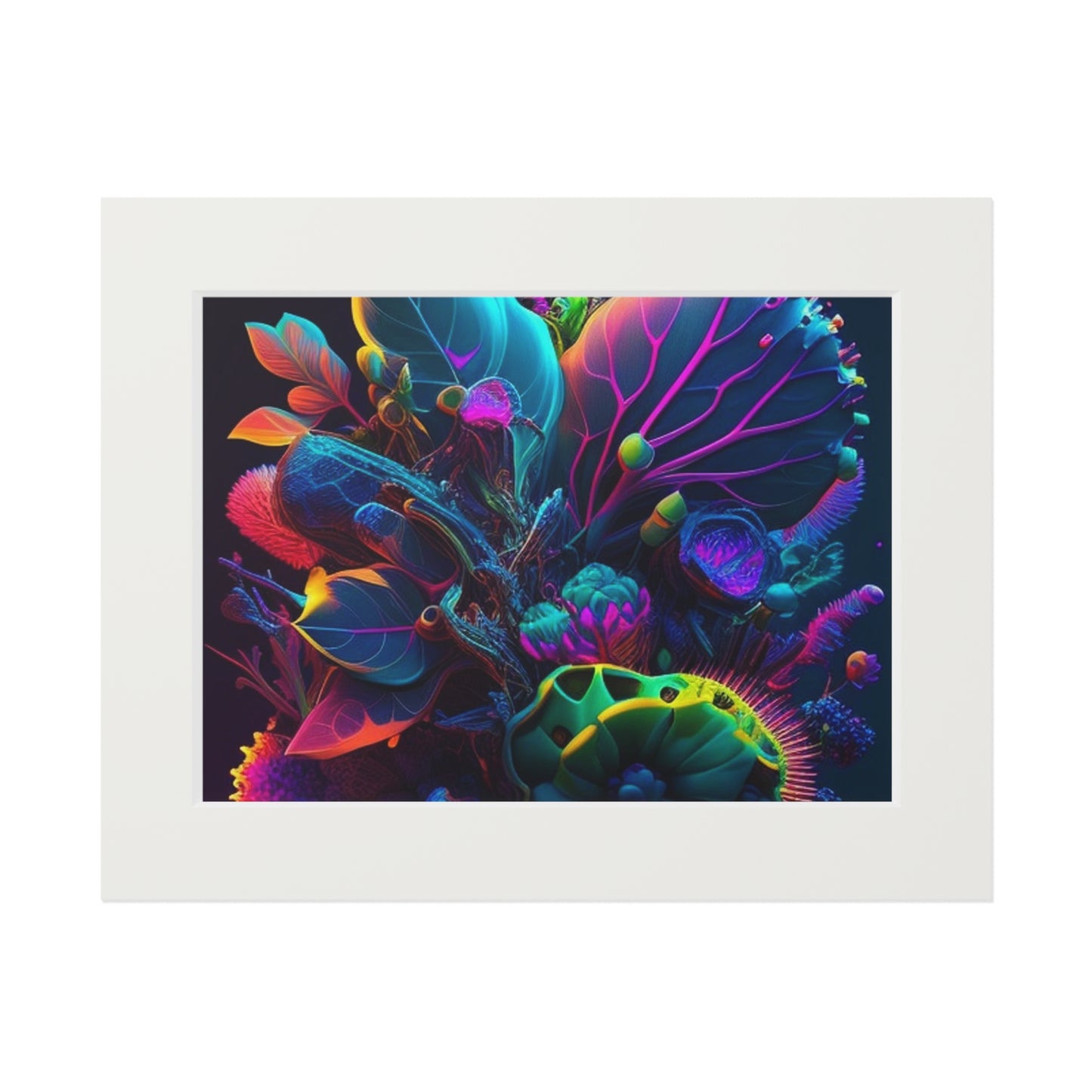 Fine Art Prints (Passepartout Paper Frame) Macro Coral Reef 3