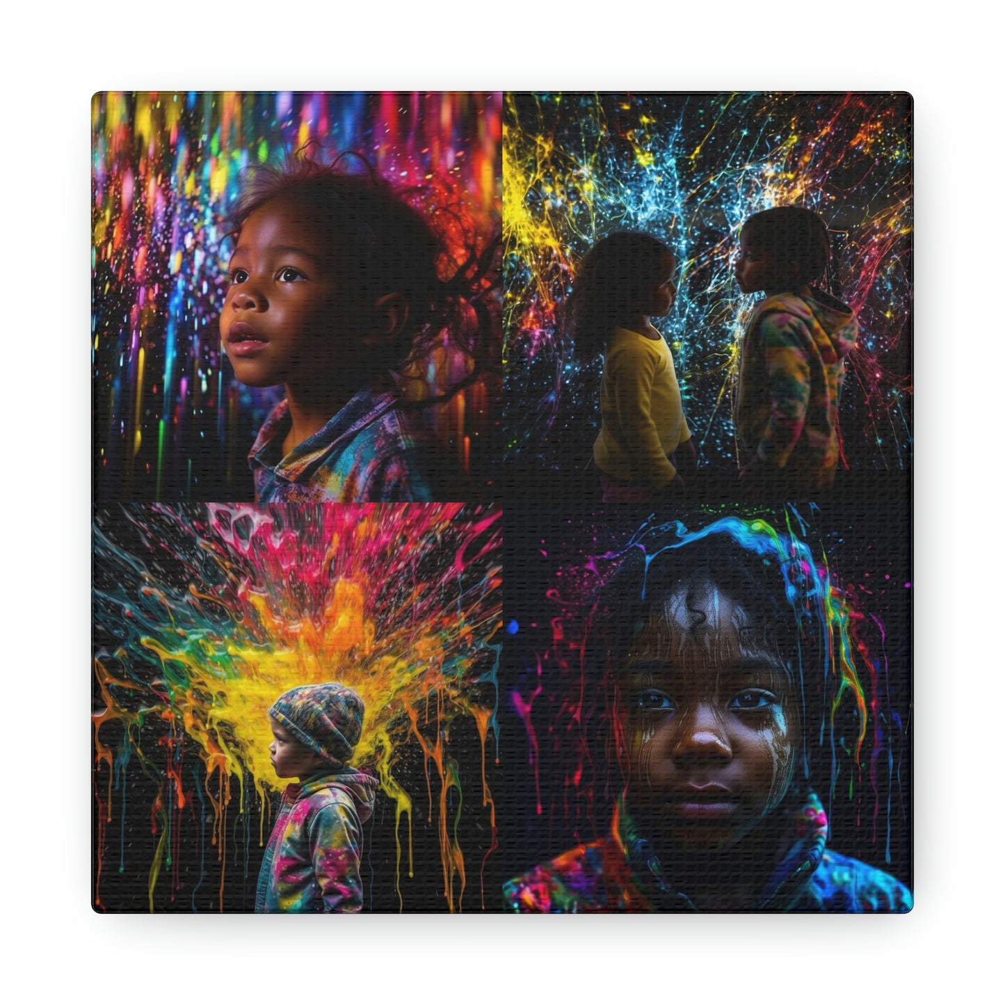 Canvas Gallery Wraps Kid Color Rain 4 Pack