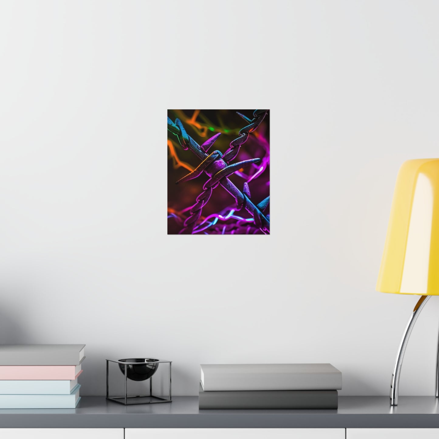 Premium Matte Vertical Posters Macro Neon Barb 4