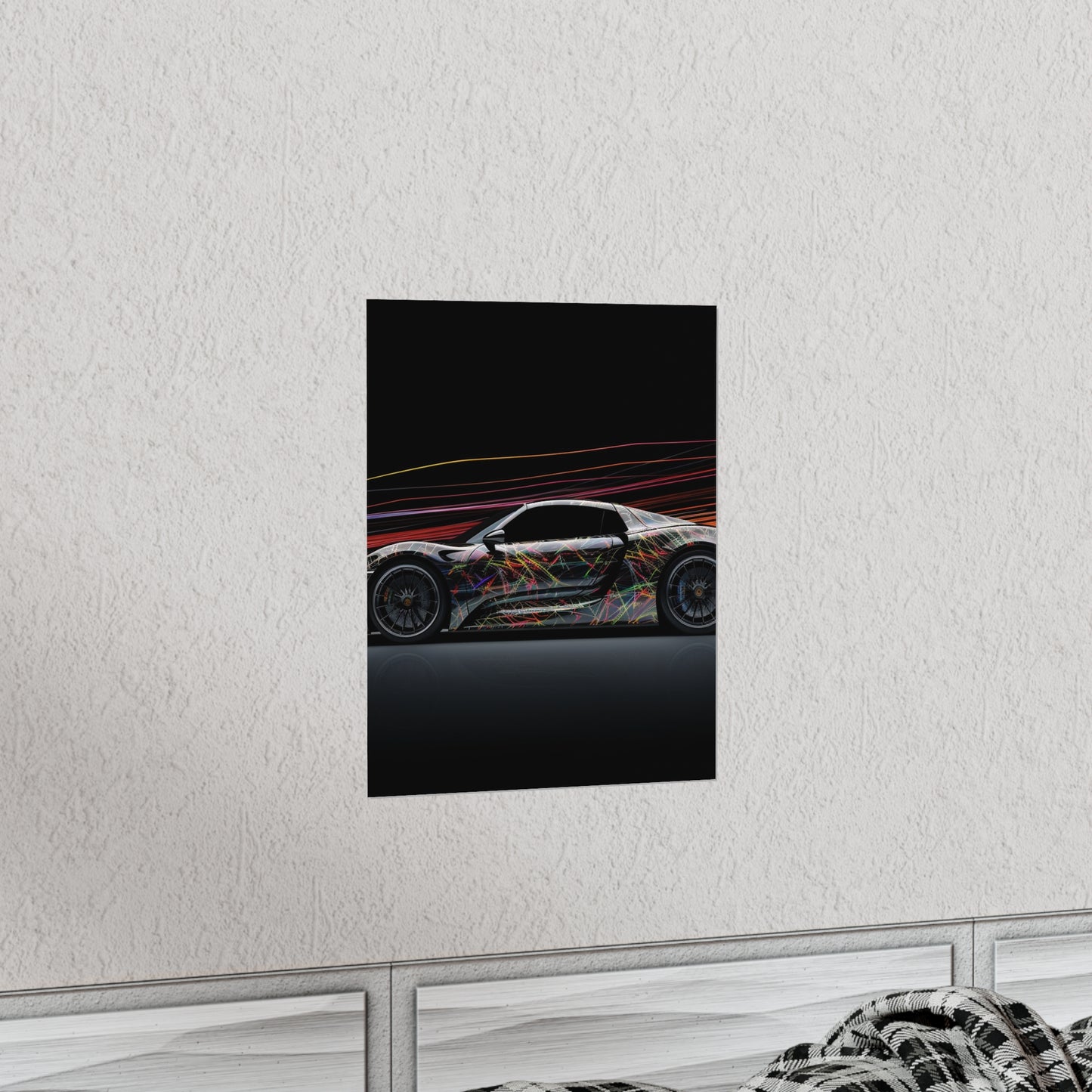 Premium Matte Vertical Posters Porsche Line 4