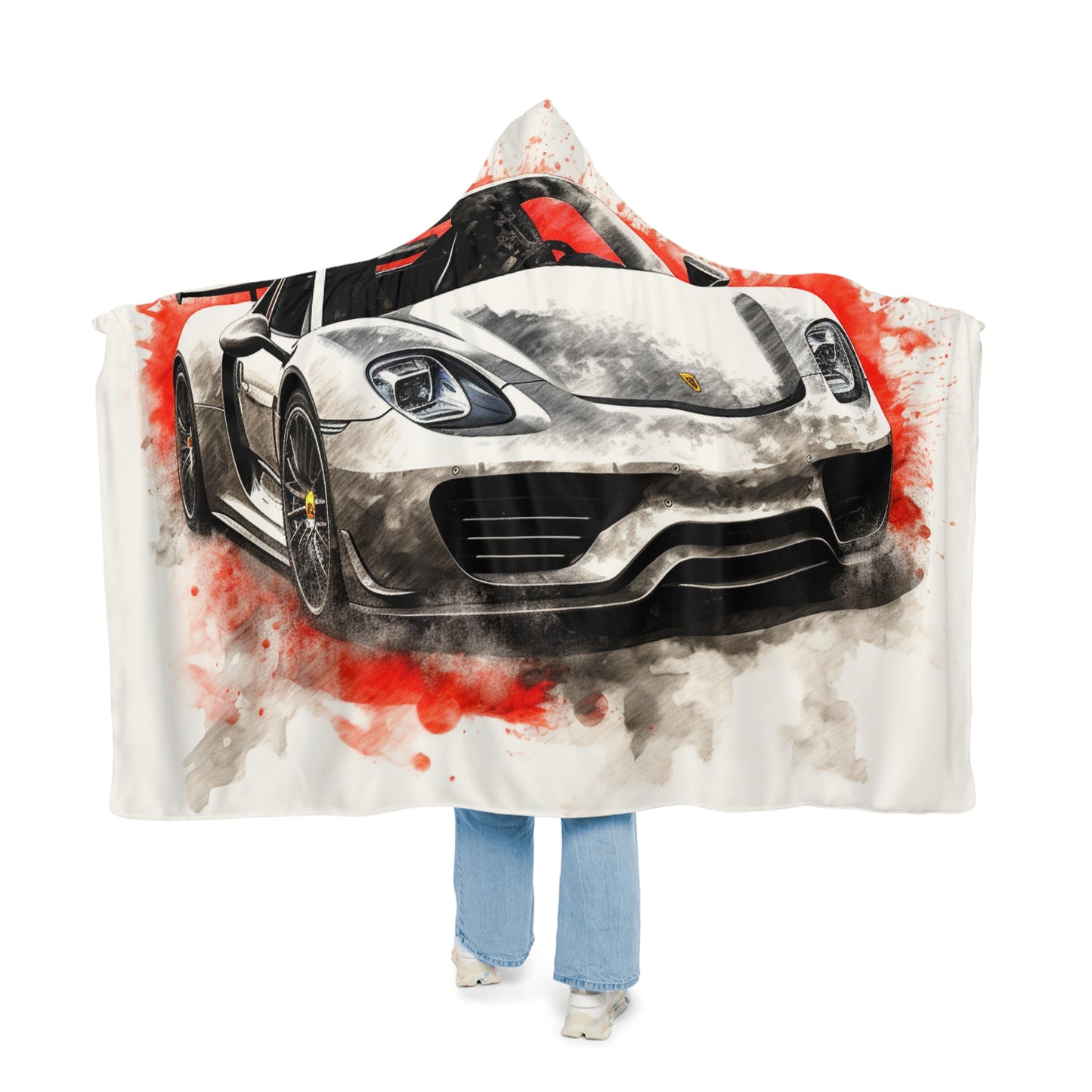 Snuggle Hooded Blanket 918 Spyder white background driving fast with water splashing 4