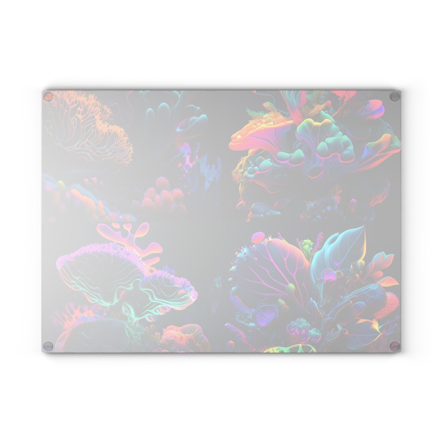 Glass Cutting Board Macro Coral Reef 5