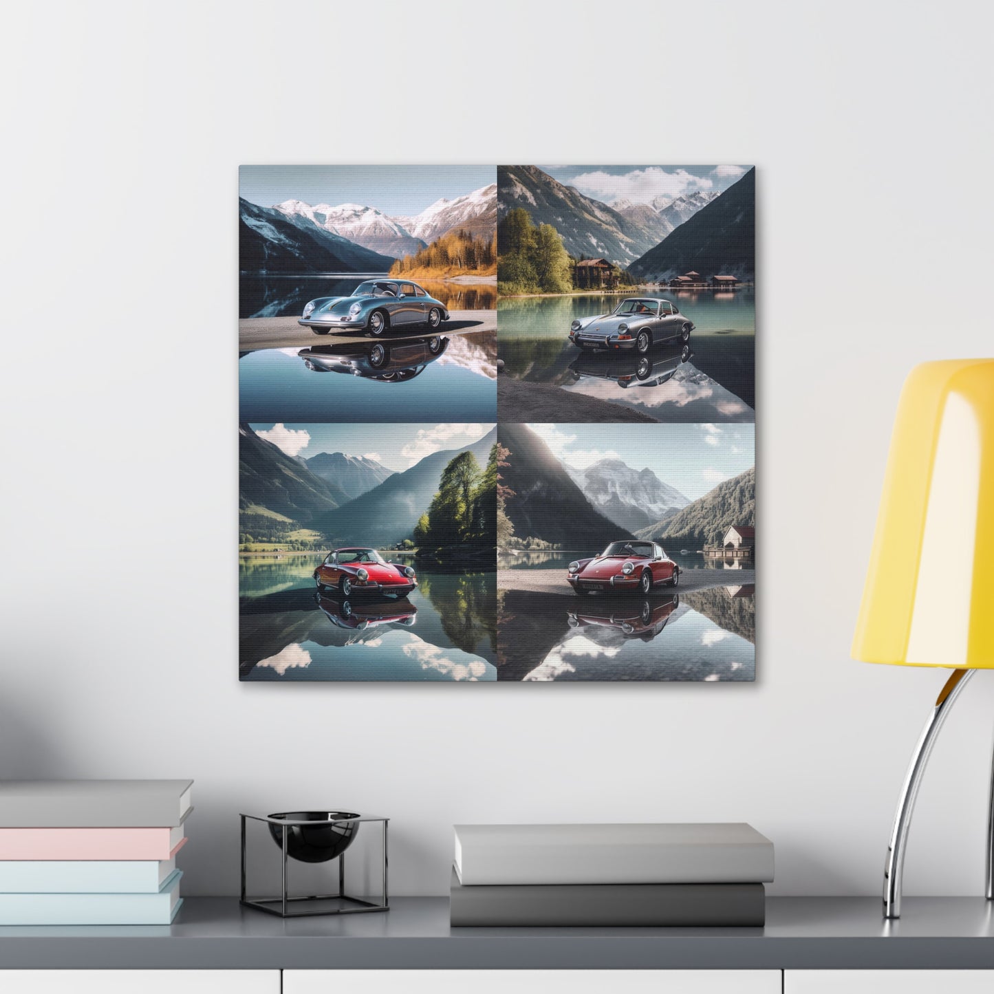 Canvas Gallery Wraps Porsche Lake 4 pack