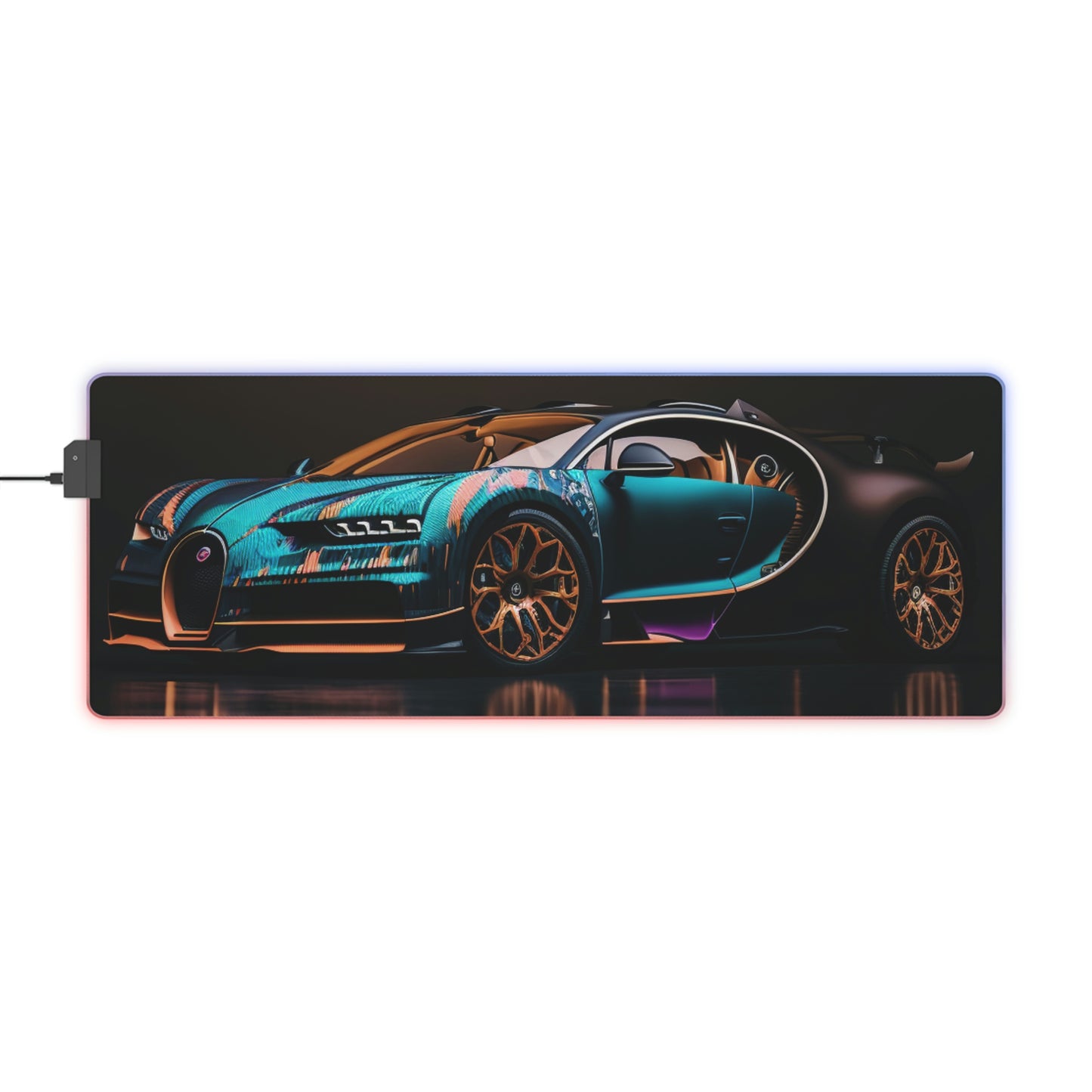 LED Gaming Mouse Pad Bugatti Blue 2