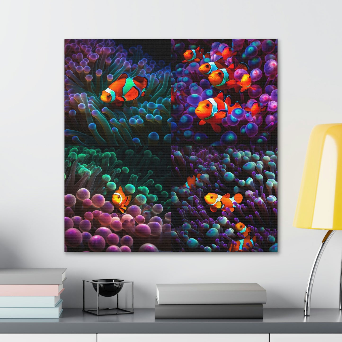 Canvas Gallery Wraps Clownfish Color 4 Pack