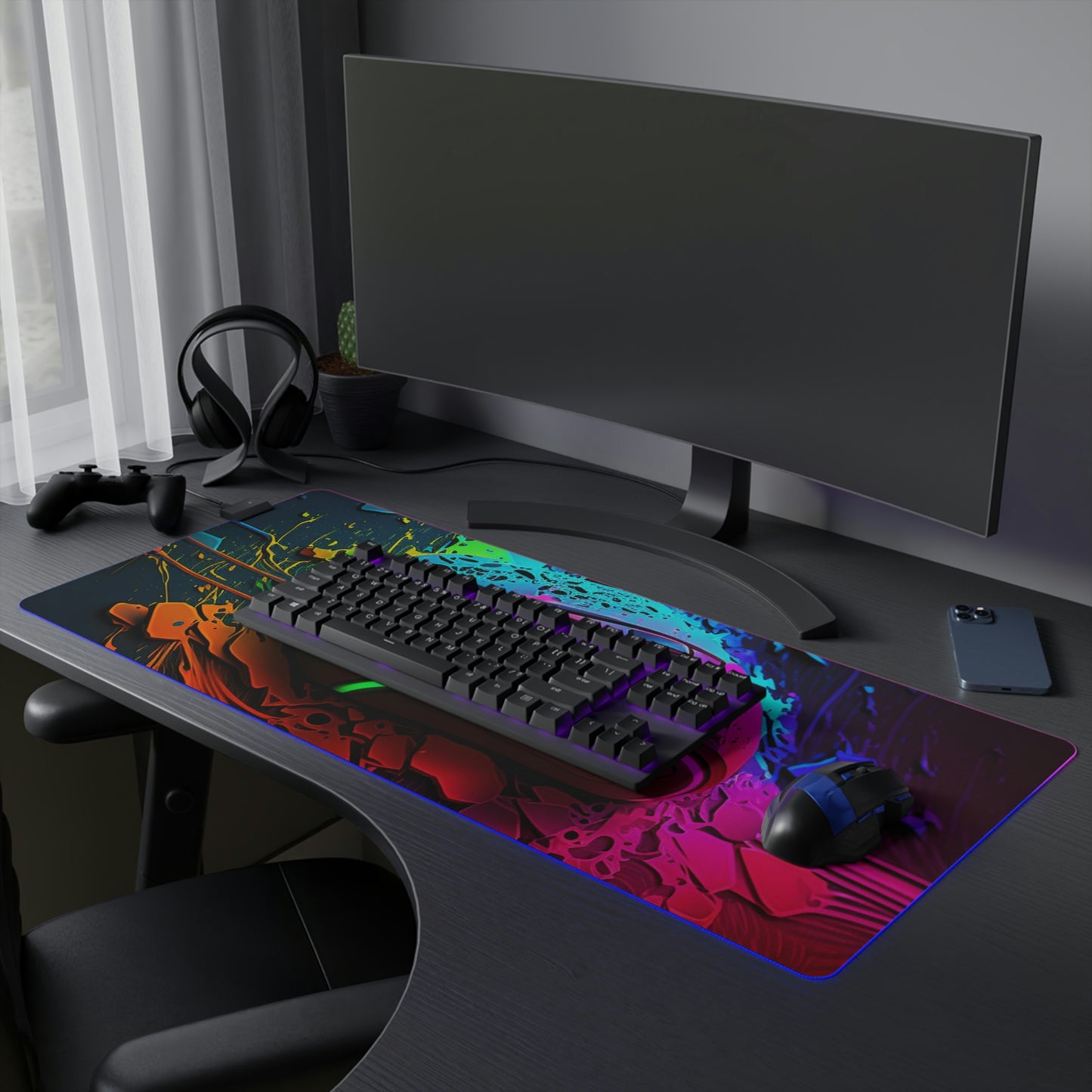 LED Gaming Mouse Pad PC Gaming Mouse 2