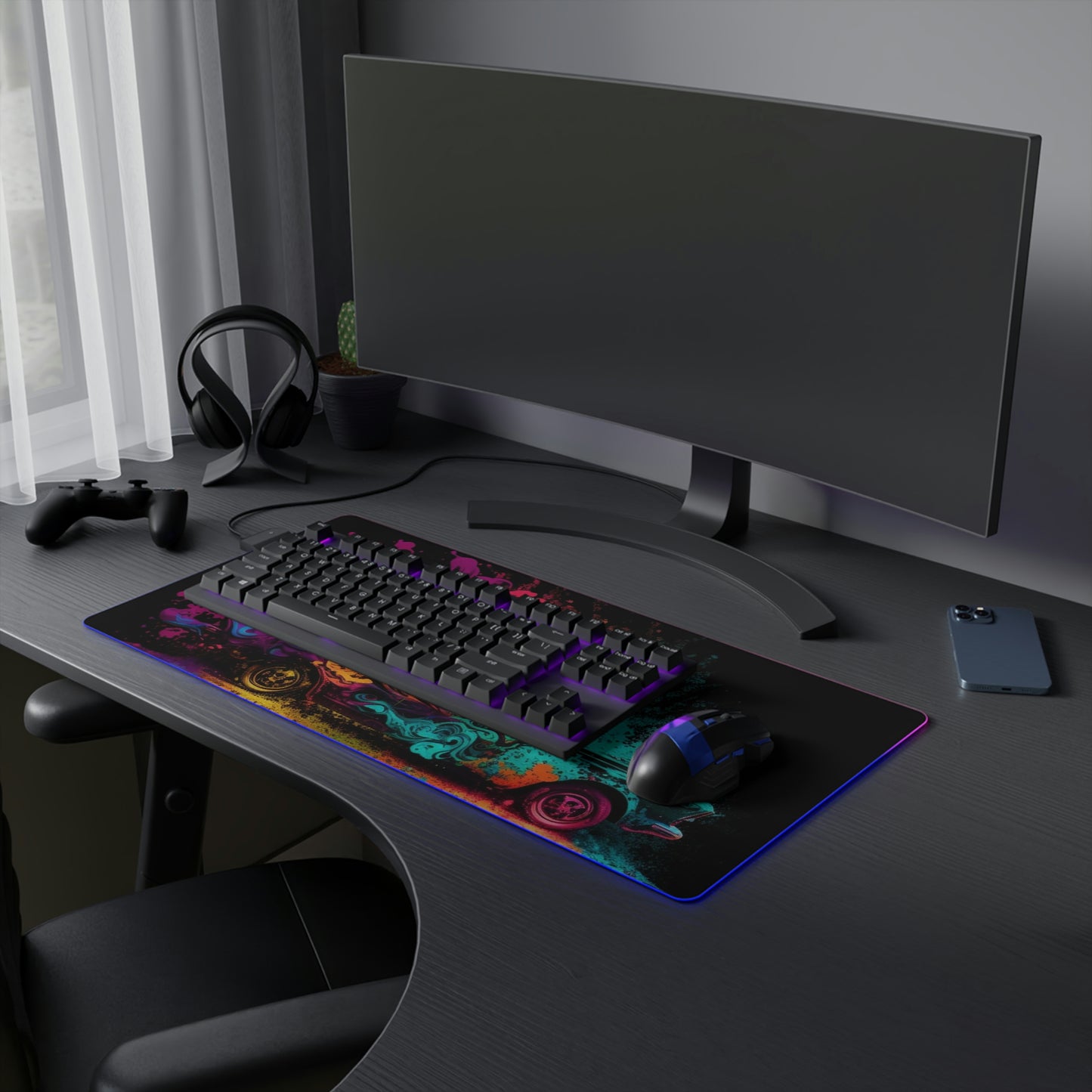 LED Gaming Mouse Pad Hotrod Color 3