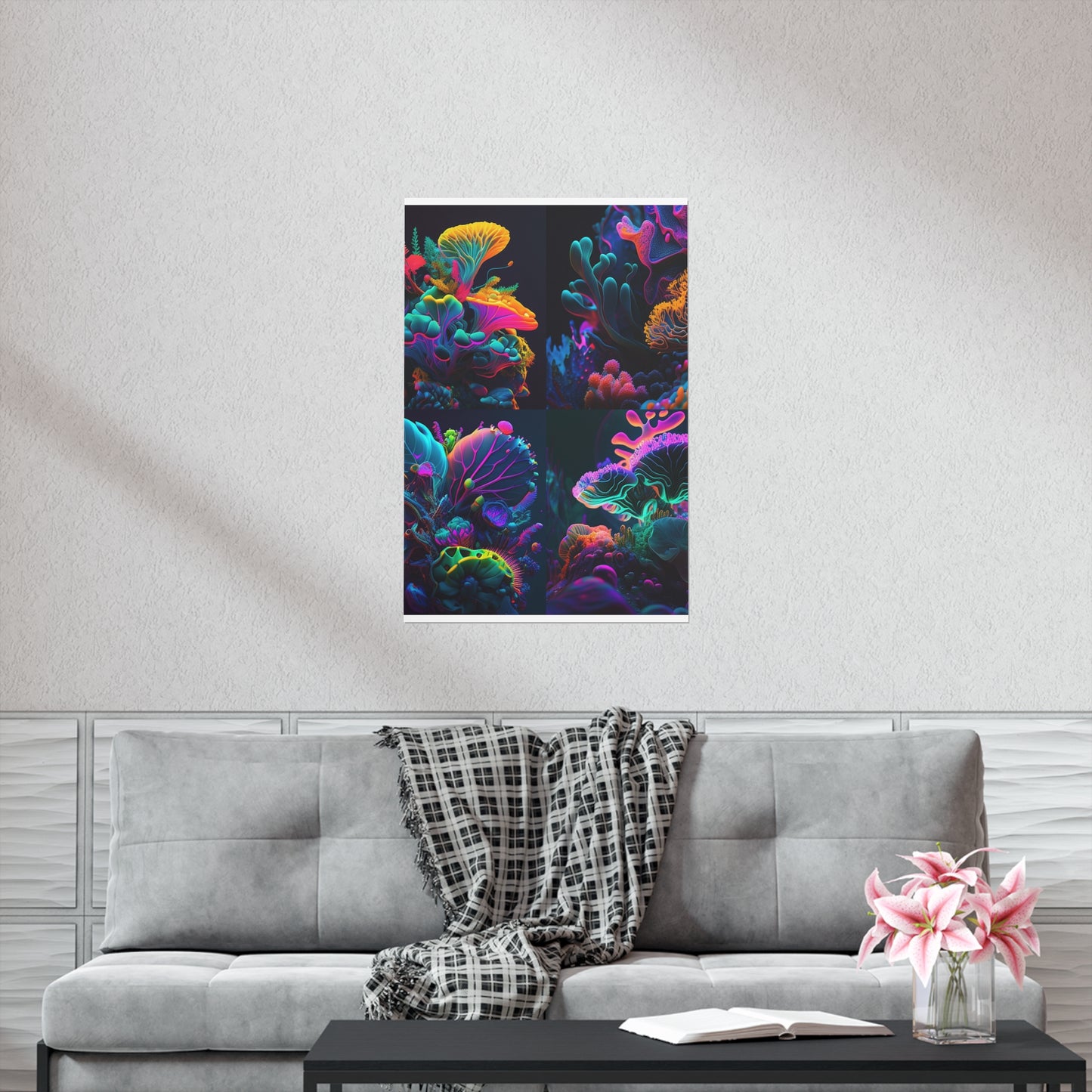 Premium Matte Vertical Posters Macro Coral Reef 5