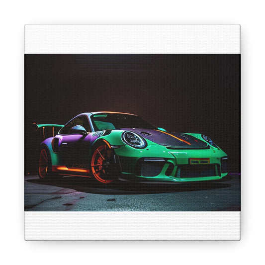 Canvas Gallery Wraps Green Porsche 911 3