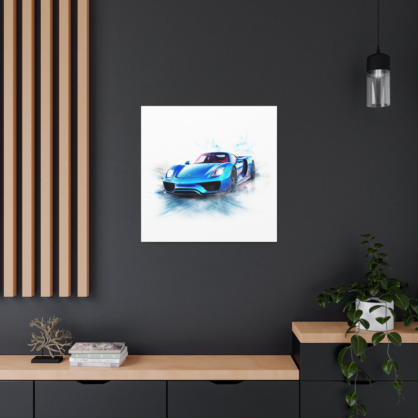 Canvas Gallery Wraps 918 Spyder with white background driving fast on water 1