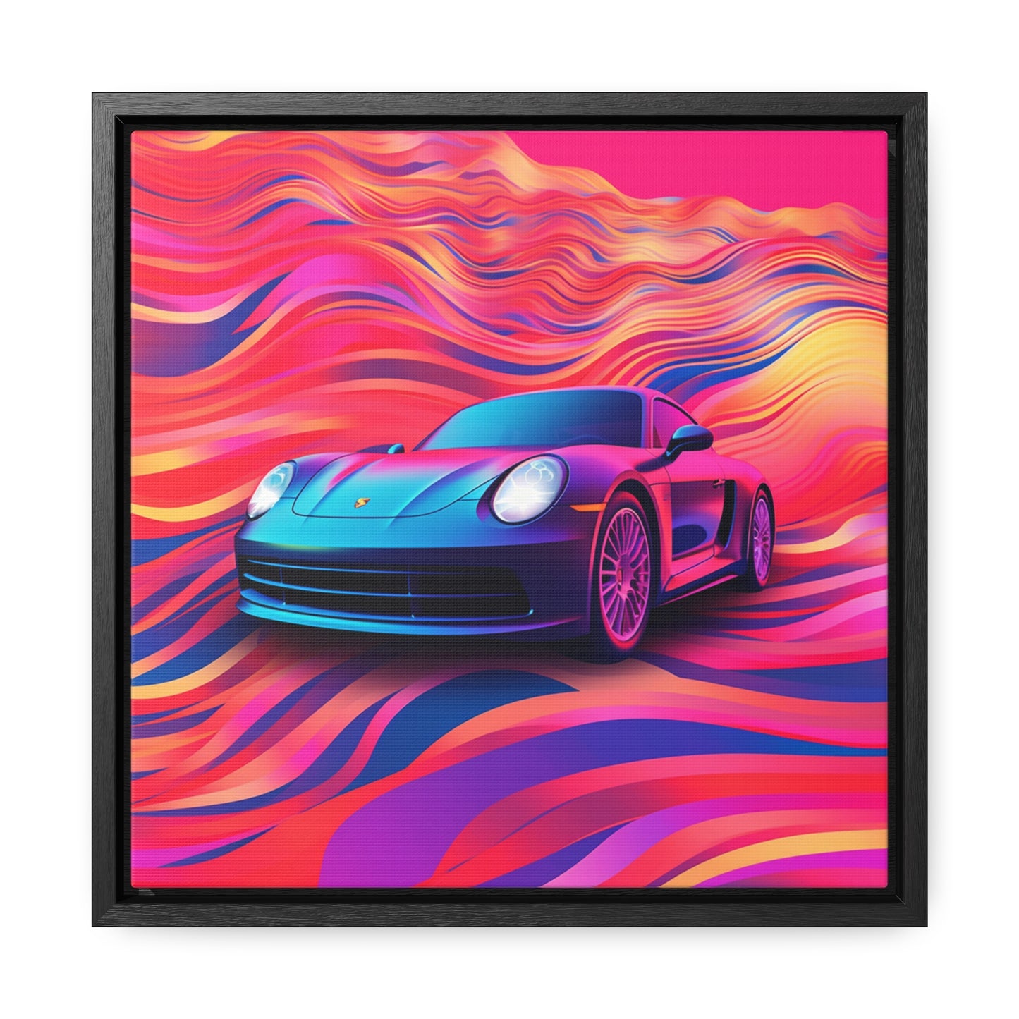 Gallery Canvas Wraps, Square Frame Porsche Water Fusion 3