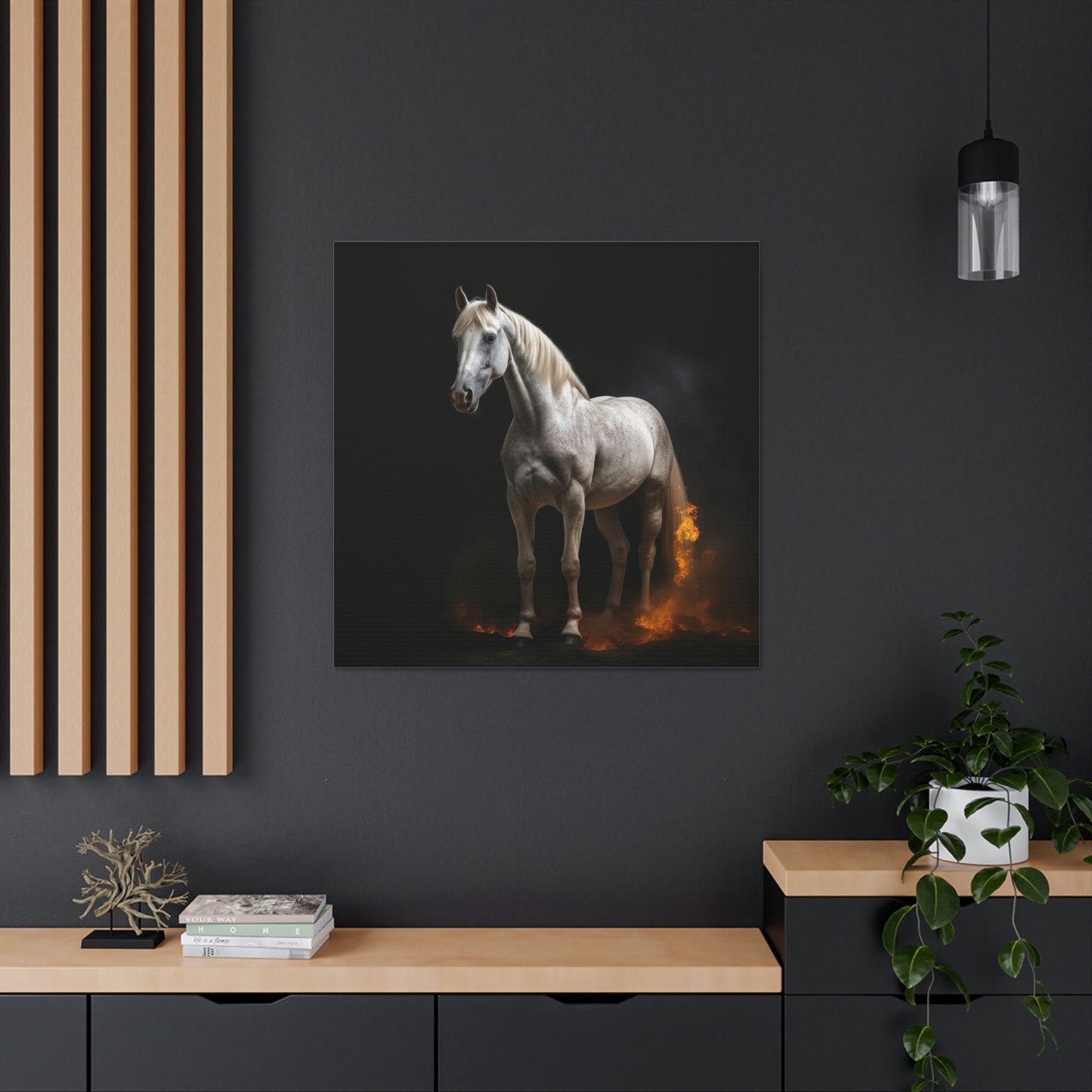 Canvas Gallery Wraps Horses smoke 3